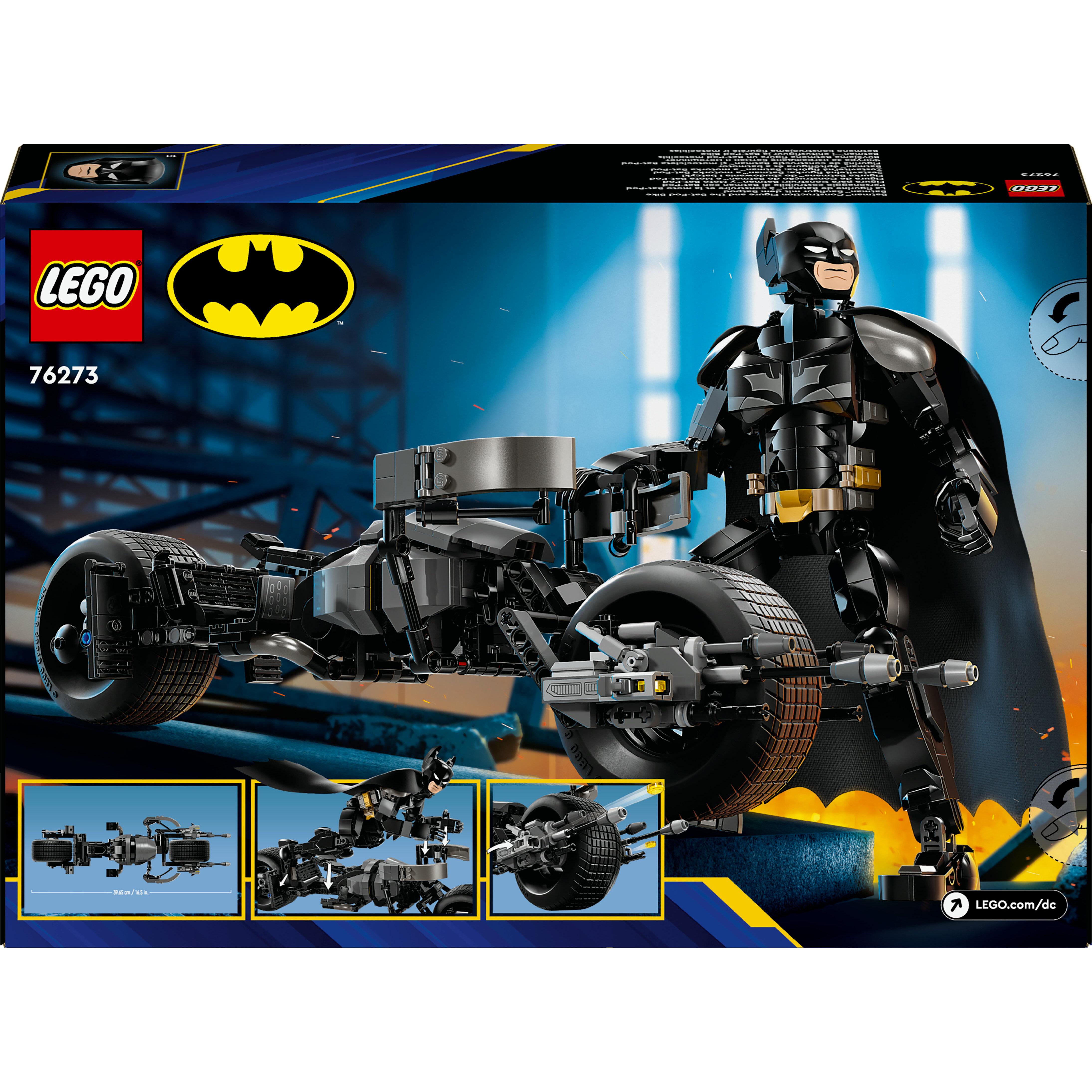 Voir la diapositive 8 : LEGO DC Comics 76273 - Batman La figurine de Batman à construire et la moto Bat-Pod