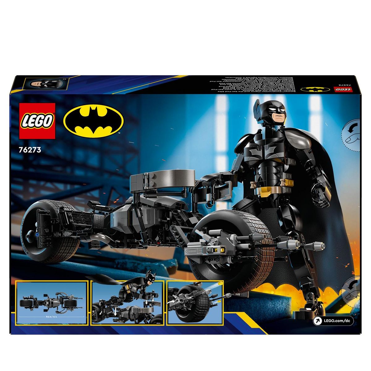LEGO DC Comics 76273 -  Batman La figurine de Batman à construire et la moto Bat-Pod