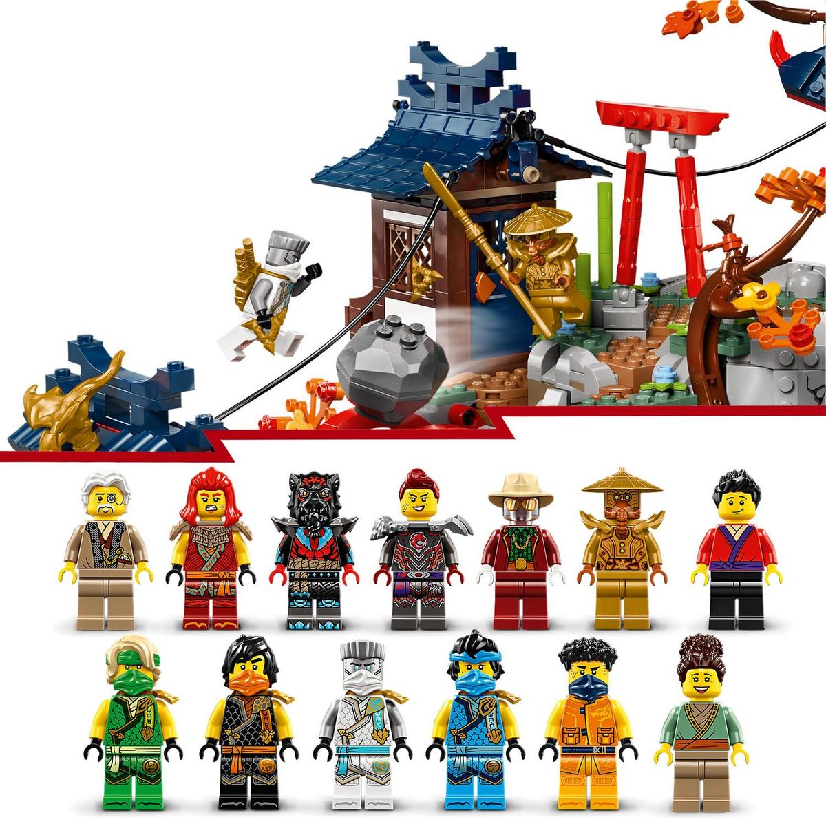 LEGO Ninjago 71818 -  L'Arène de Combat du Tournoi - Jouet d'Action Ninja Pour Garçons et Filles de 7 Ans et Plus - Jeu d'Aventures