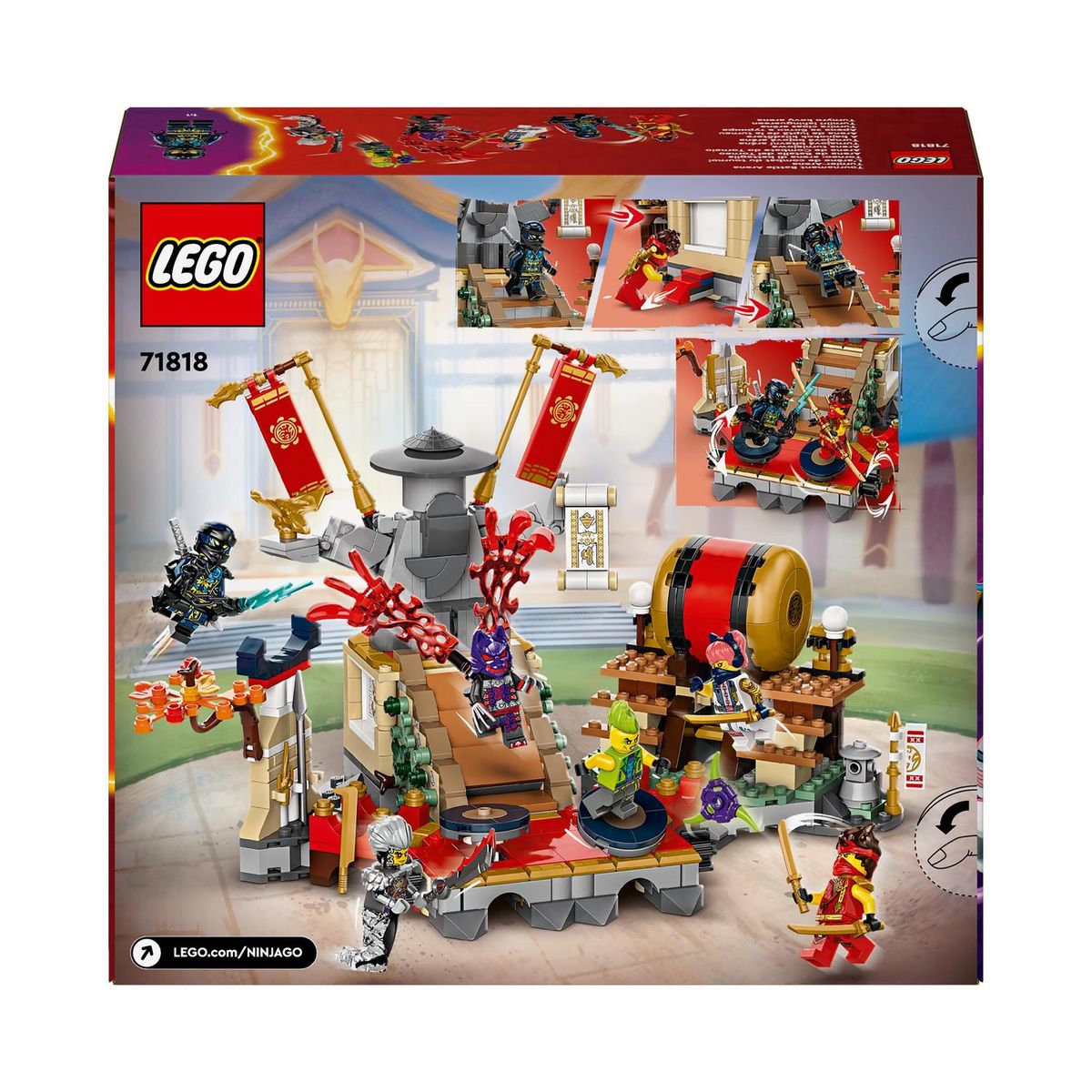 LEGO Ninjago 71818 -  L'Arène de Combat du Tournoi - Jouet d'Action Ninja Pour Garçons et Filles de 7 Ans et Plus - Jeu d'Aventures