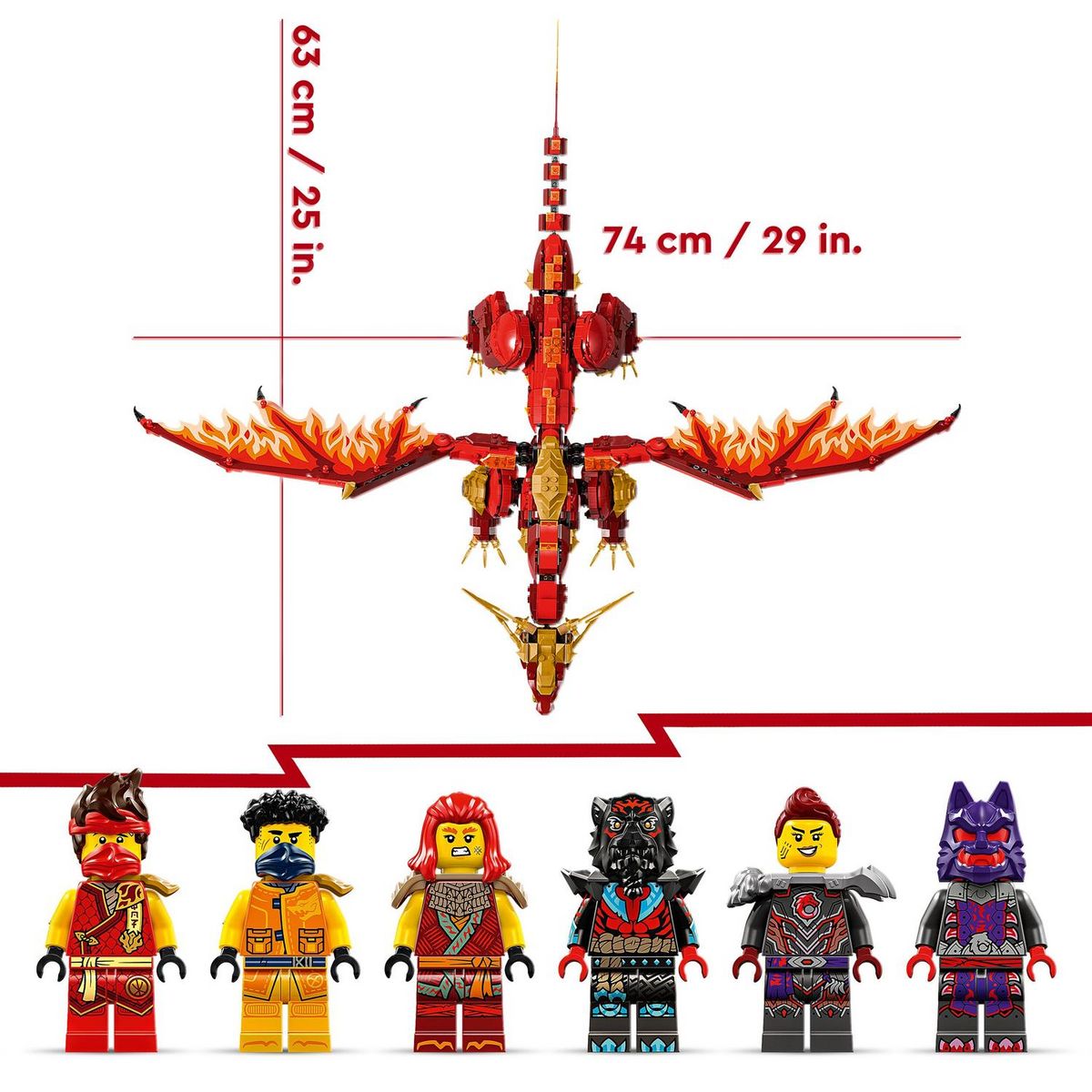 LEGO Ninjago 71822 -  Le Dragon Source du Mouvement - Jouet de Construction Ninja Avec Figurines de Créatures Mythiques