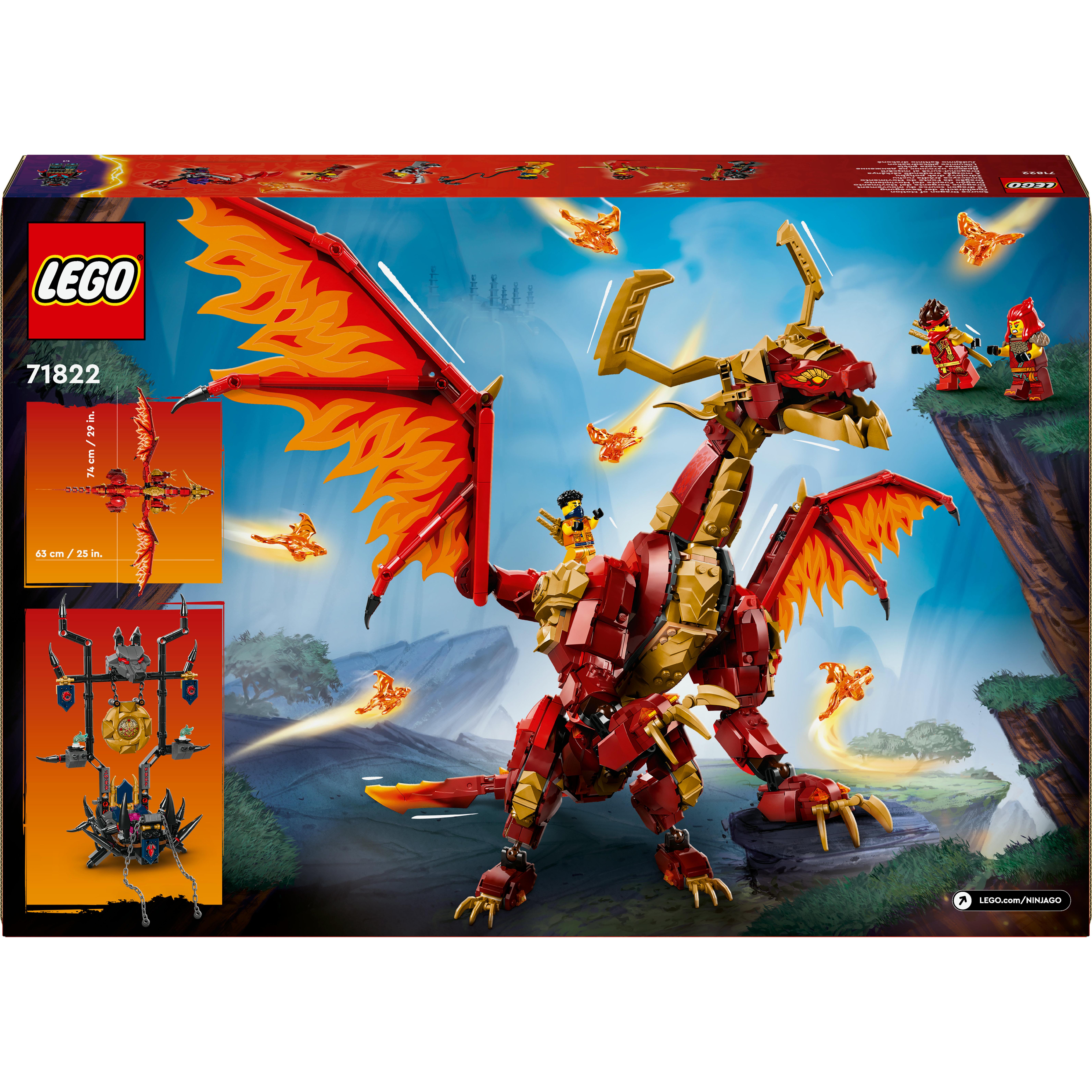 Voir la diapositive 8 : LEGO Ninjago 71822 - Le Dragon Source du Mouvement - Jouet de Construction Ninja Avec Figurines de Créatures Mythiques