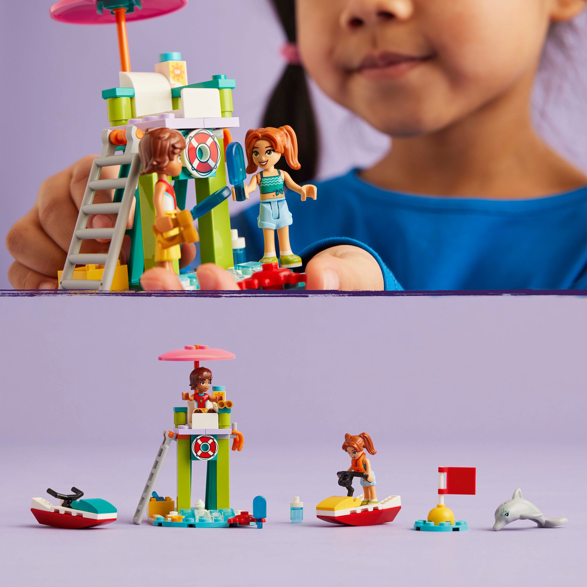 Voir la diapositive 6 : LEGO Friends 42623 -  Le Jet-ski de la Plage - Jouet Pour Enfants avec un Sauveteur