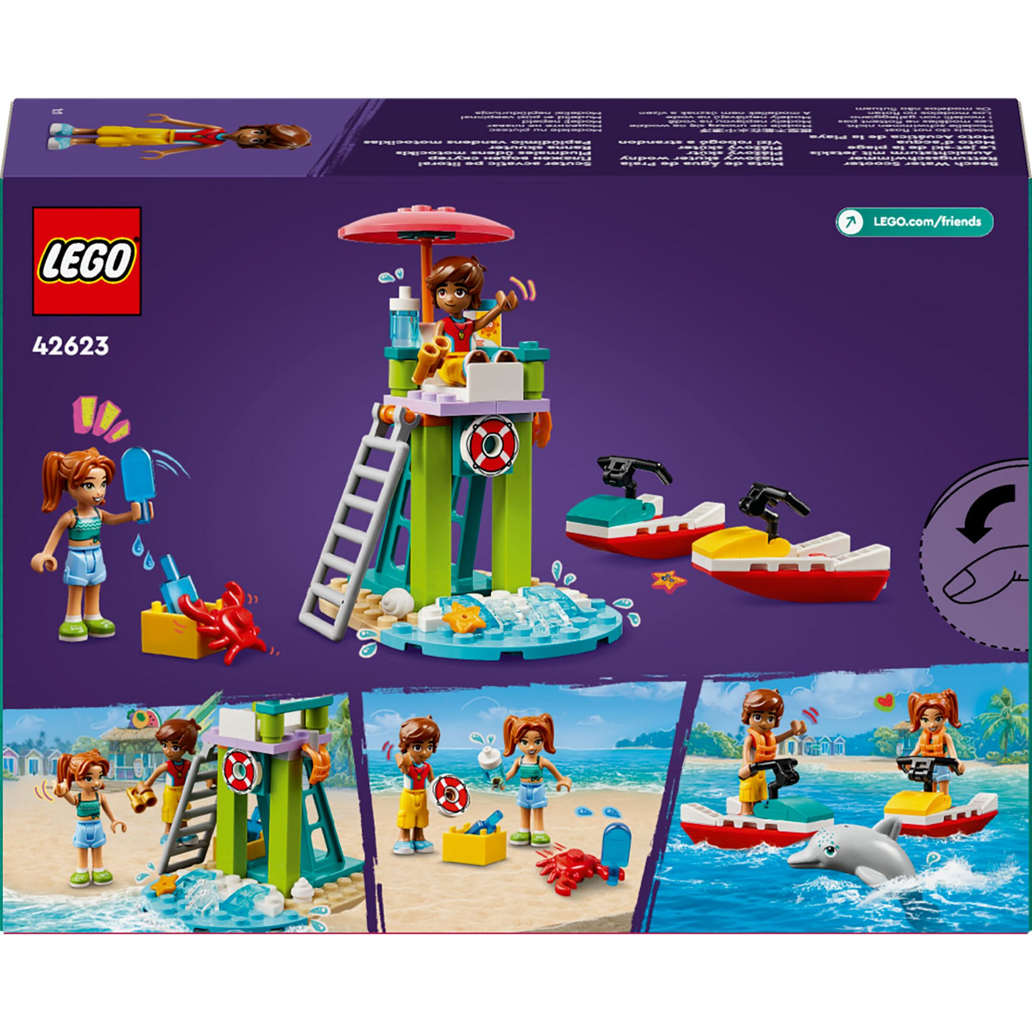 Voir la diapositive 8 : LEGO Friends 42623 -  Le Jet-ski de la Plage - Jouet Pour Enfants avec un Sauveteur
