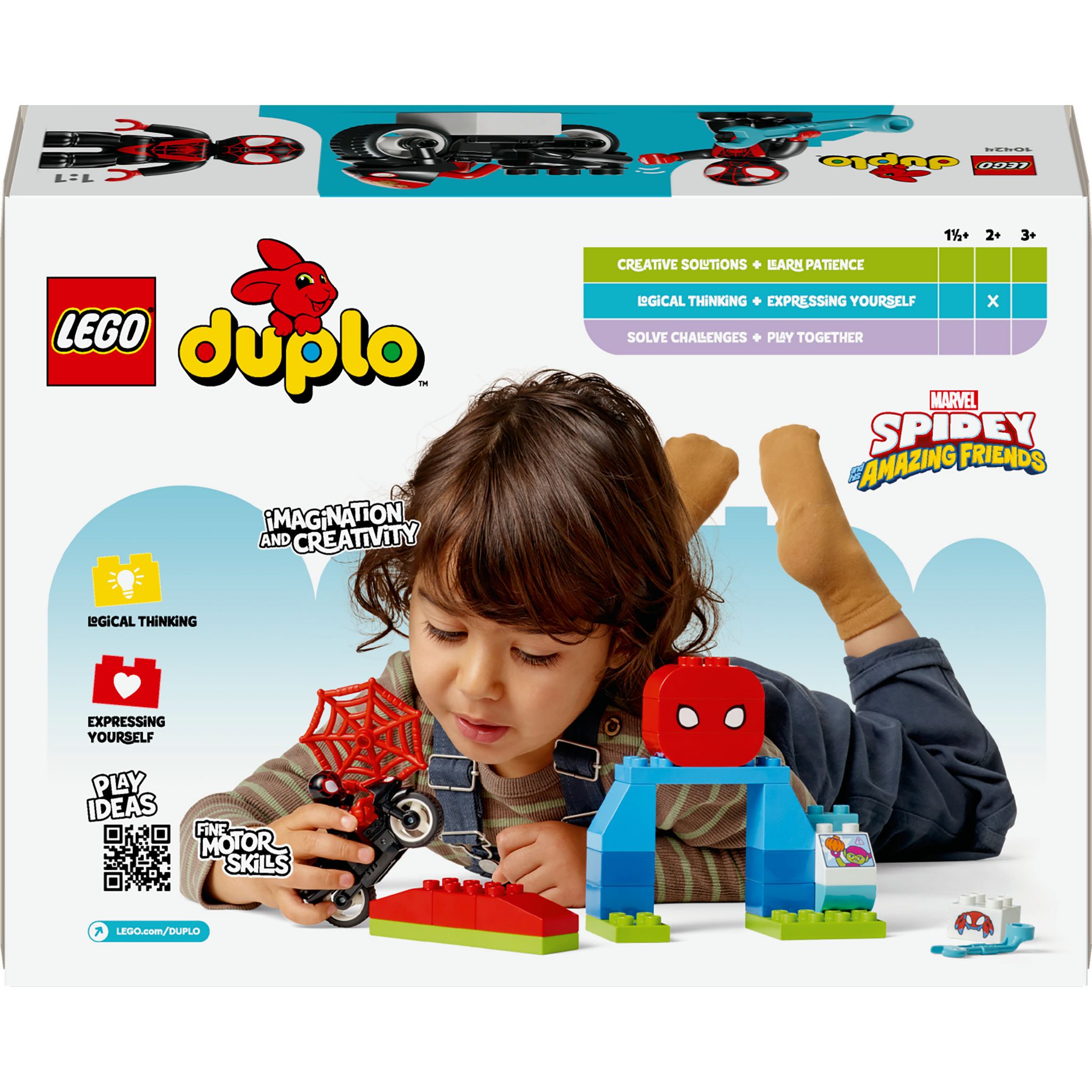 Voir la diapositive 8 : LEGO DUPLO Marvel 10424 - Marvel L'Aventure en Moto de Spin - Set Inspiré de la Série Spidey et Ses Amis Extraordinaires - Figurine Spiderman