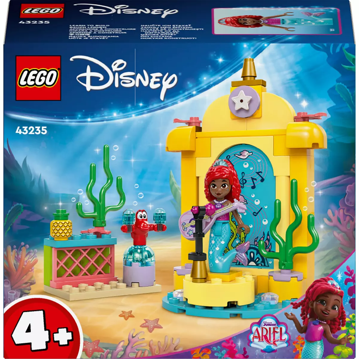 LEGO Disney 43235 -  La Scène Musicale d'Ariel, Jouet de Construction avec 2 Personnages Culte, Cadeau pour les Fans de la Série TV et le Dessin Animé