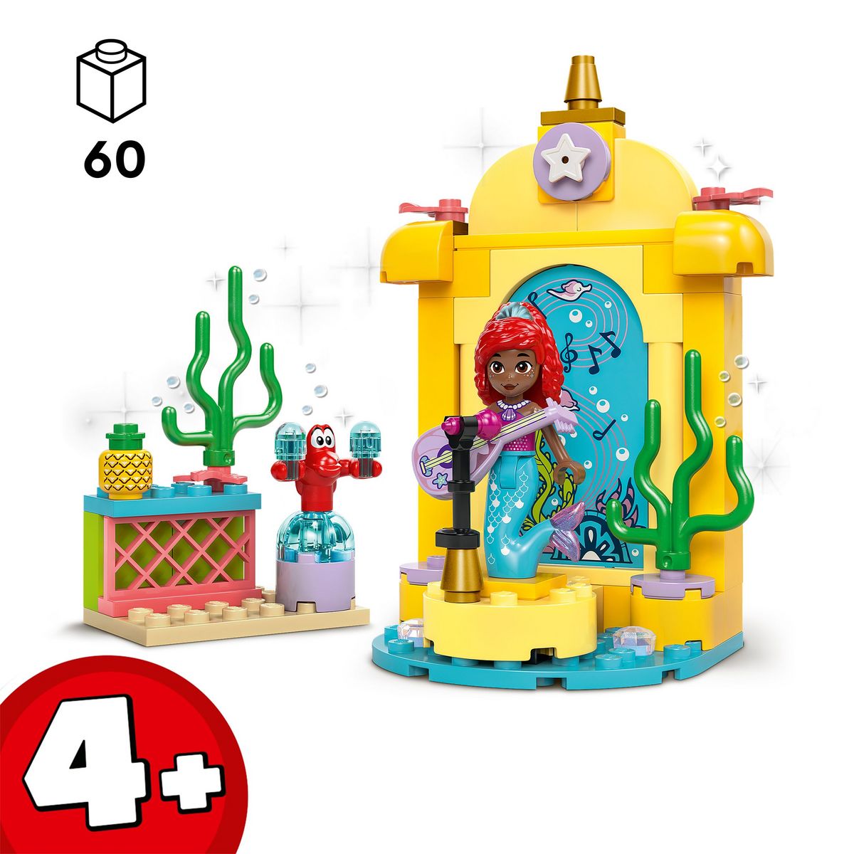 LEGO Disney 43235 -  La Scène Musicale d'Ariel, Jouet de Construction avec 2 Personnages Culte, Cadeau pour les Fans de la Série TV et le Dessin Animé