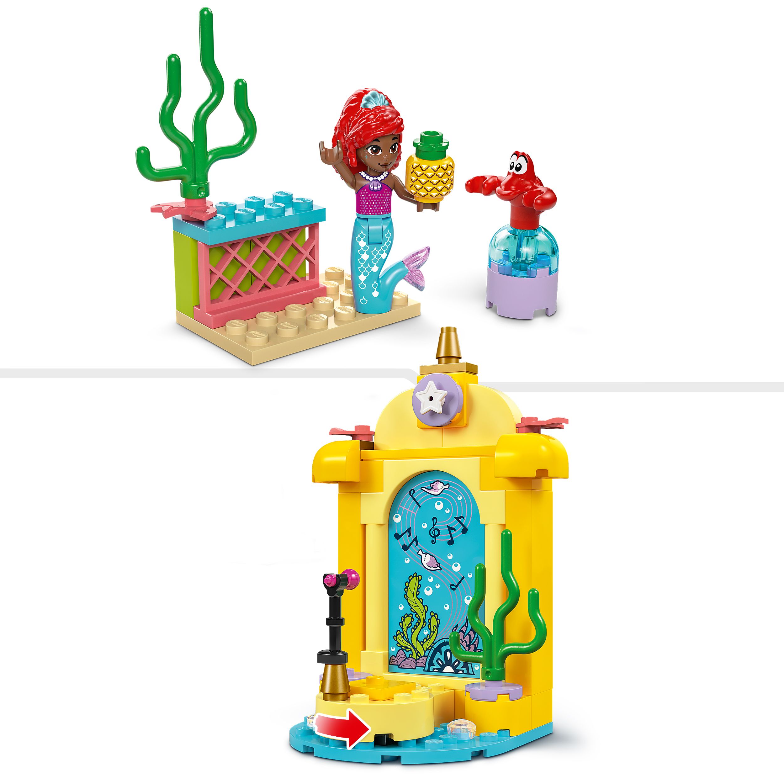 Voir la diapositive 4 : LEGO Disney 43235 -  La Scène Musicale d'Ariel, Jouet de Construction avec 2 Personnages Culte, Cadeau pour les Fans de la Série TV et le Dessin Animé