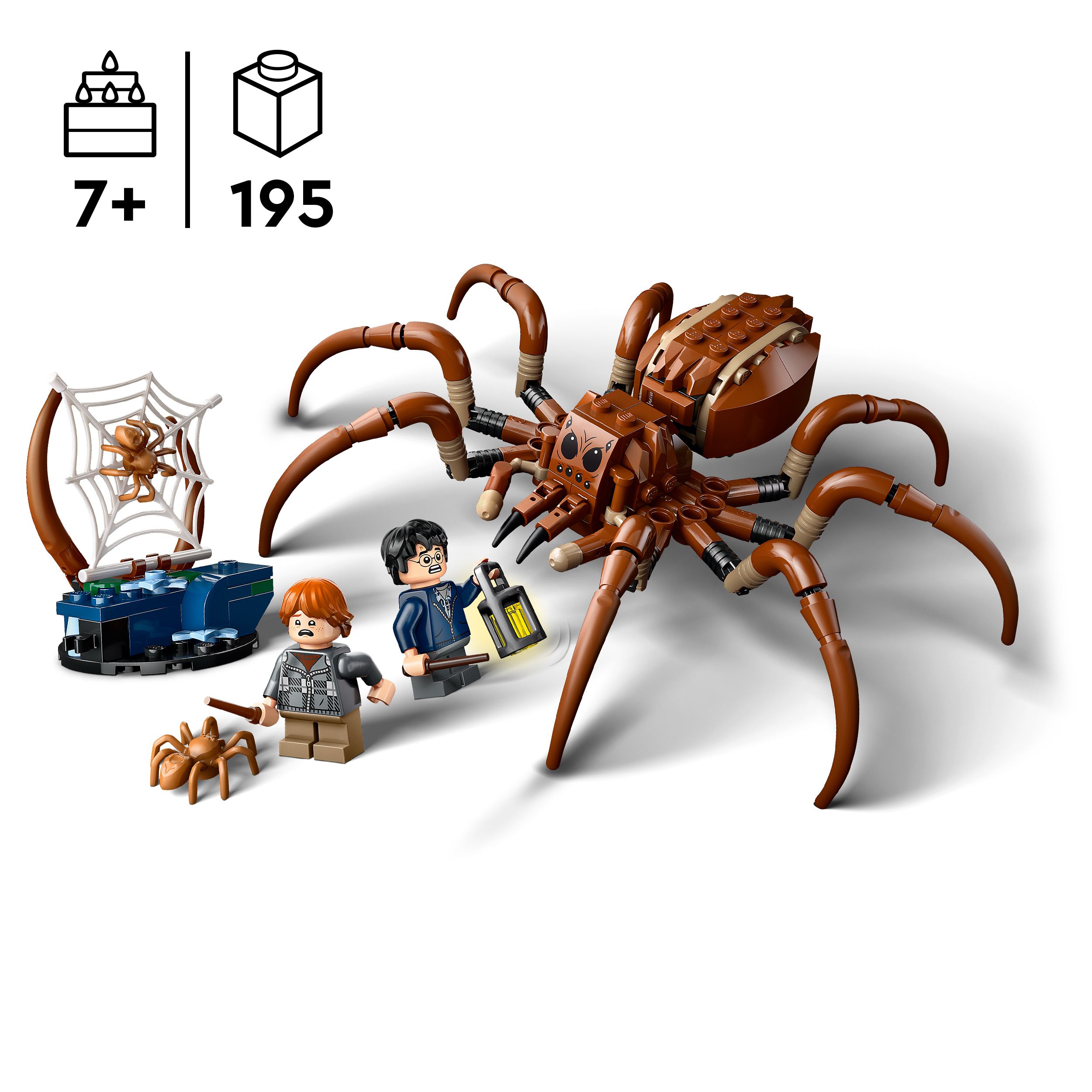 Voir la diapositive 3 : LEGO Harry Potter 76434 - Aragog dans la Forêt interdite - Set avec des Araignées - Figurines de Créatures Magiques - 2 Minifigurines des Personnages