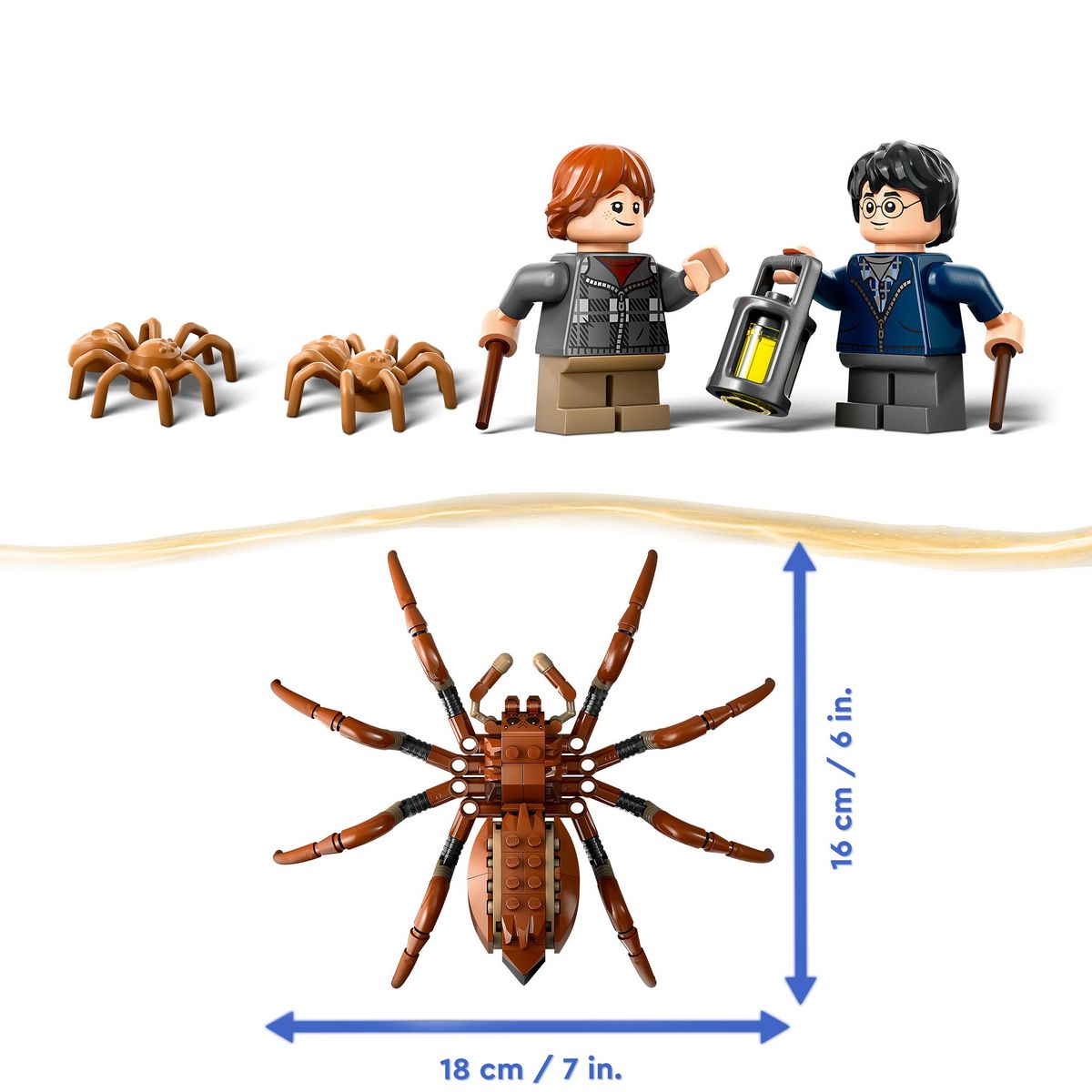 LEGO Harry Potter 76434 - Aragog dans la Forêt interdite - Set avec des Araignées - Figurines de Créatures Magiques - 2 Minifigurines des Personnages