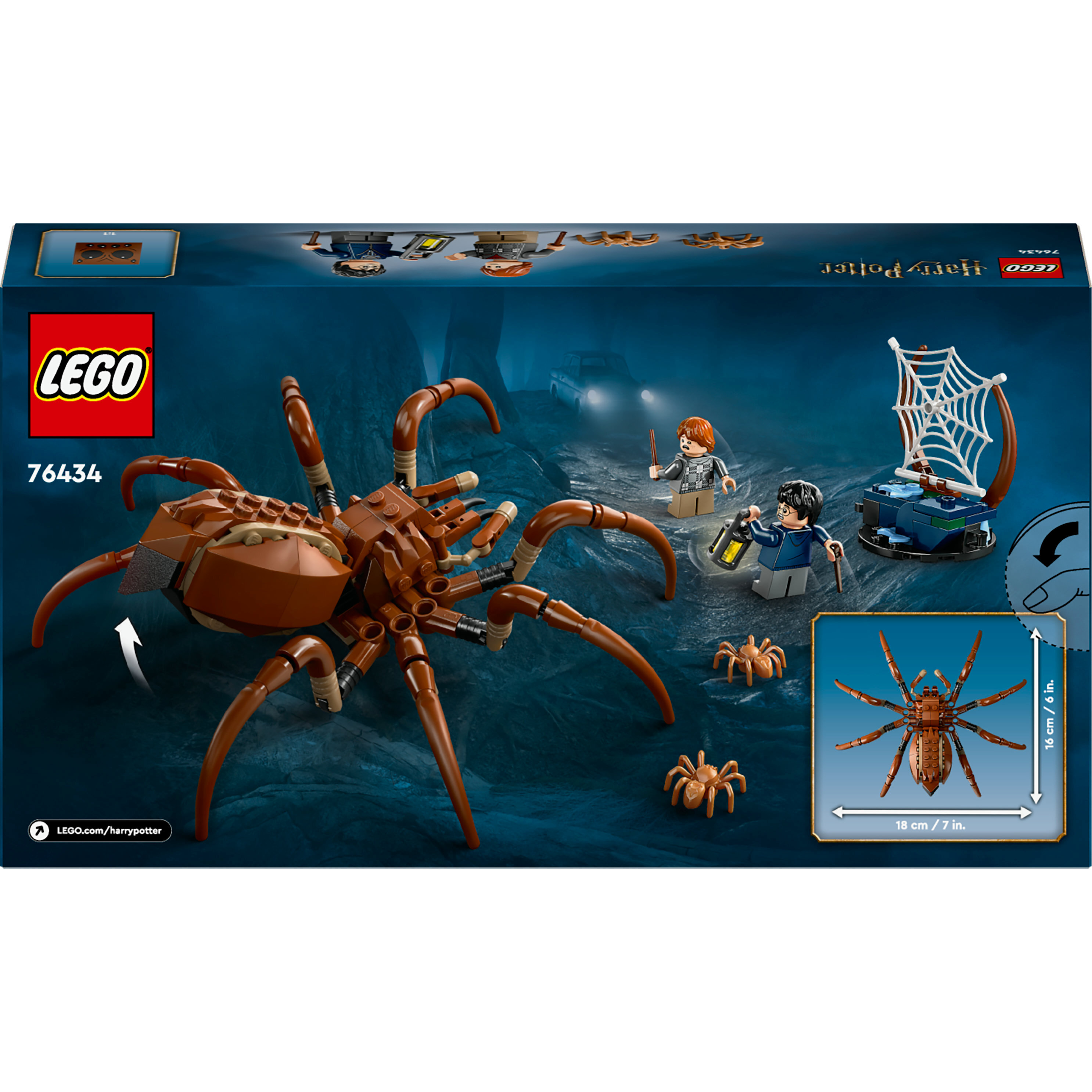 Voir la diapositive 7 : LEGO Harry Potter 76434 - Aragog dans la Forêt interdite - Set avec des Araignées - Figurines de Créatures Magiques - 2 Minifigurines des Personnages