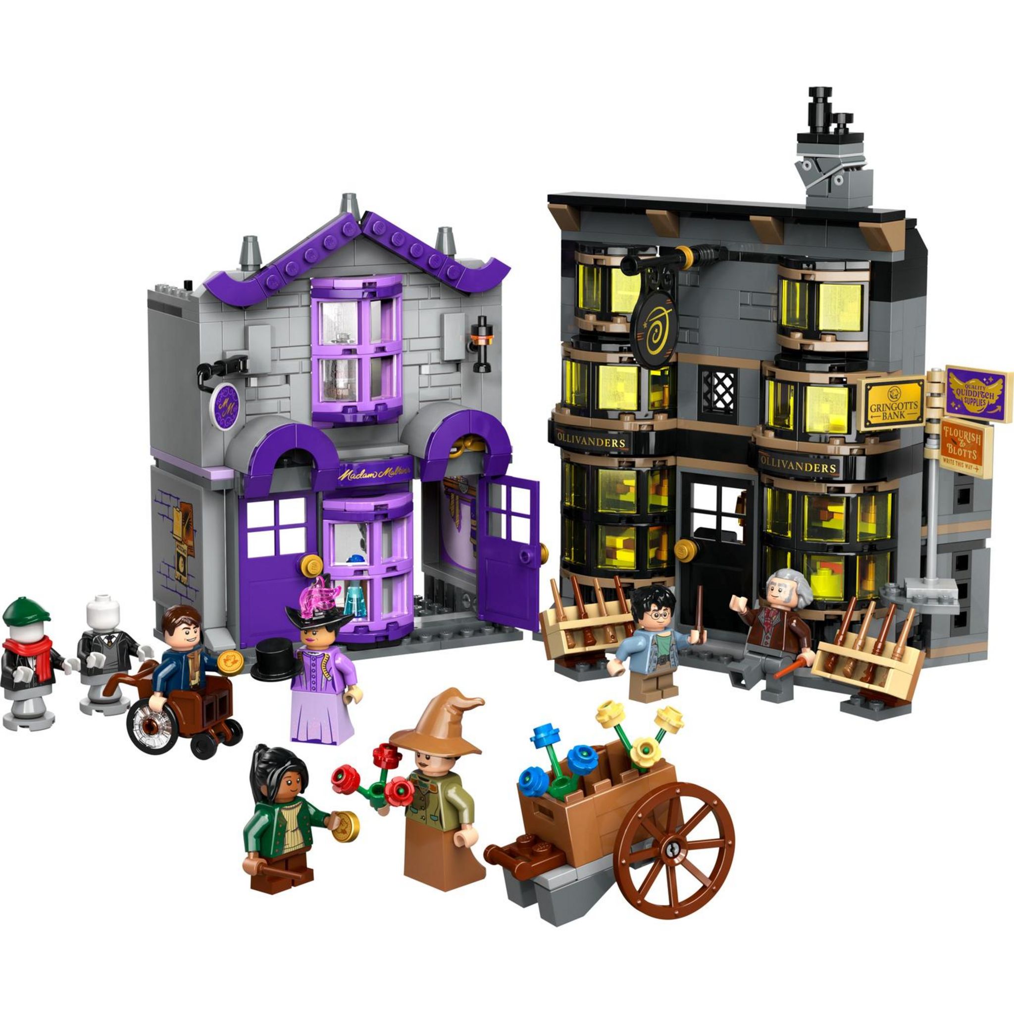 Voir la diapositive 2 : LEGO Harry Potter 76439 - Ollivander et Madame Guipure, Prêt-à-porter Pour Mages et Sorciers - Boutiques du Chemin de Traverse