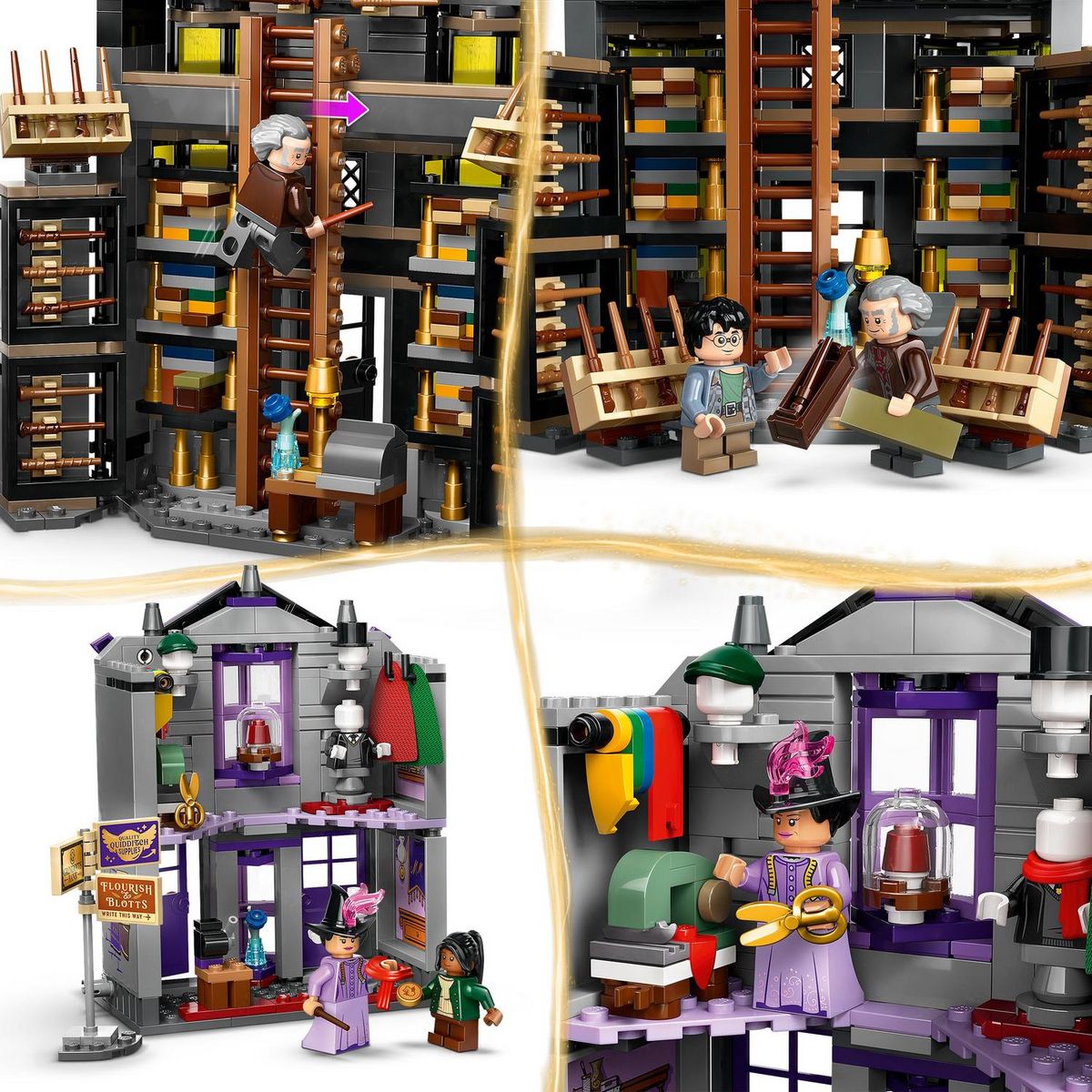 LEGO Harry Potter 76439 - Ollivander et Madame Guipure, Prêt-à-porter Pour Mages et Sorciers - Boutiques du Chemin de Traverse
