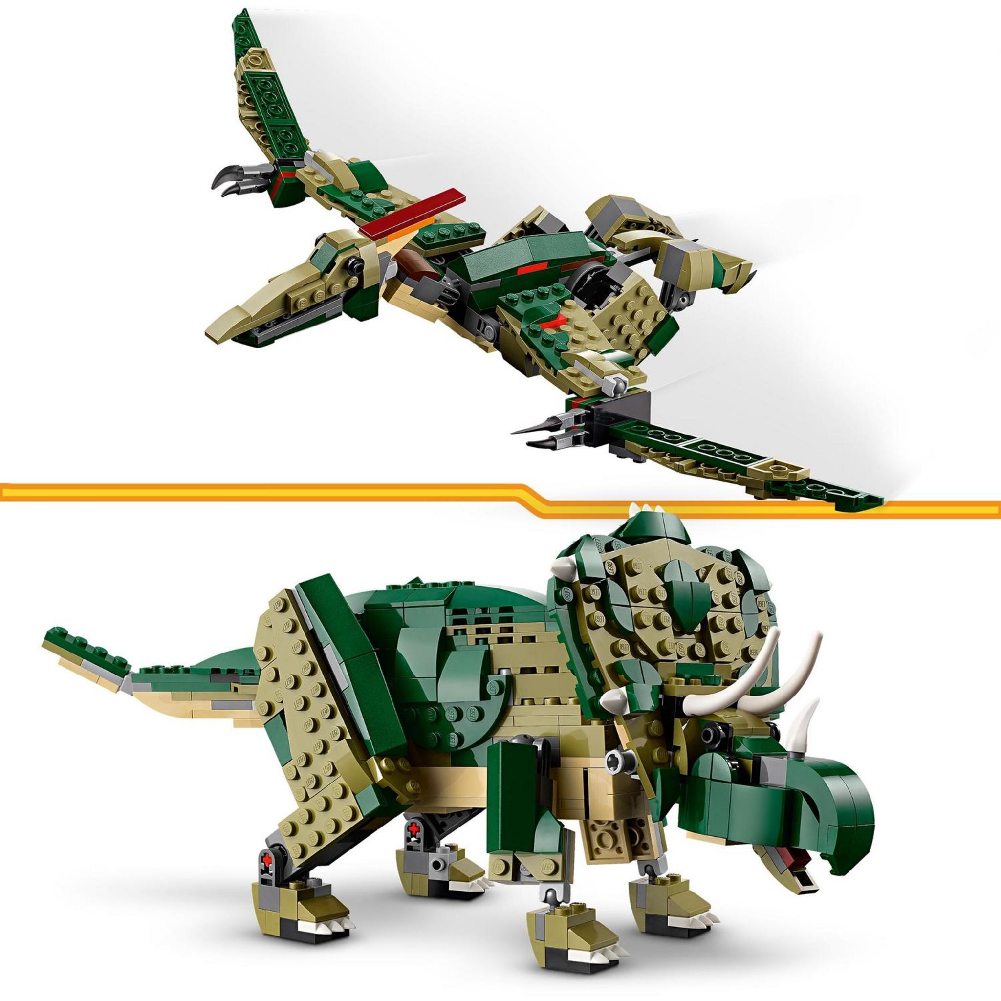 Voir la diapositive 5 : LEGO Creator 31151 - T-Rex -  Dinosaure Jouet à Transformer en Tricératops ou en Ptérodactyle - Set de Construction