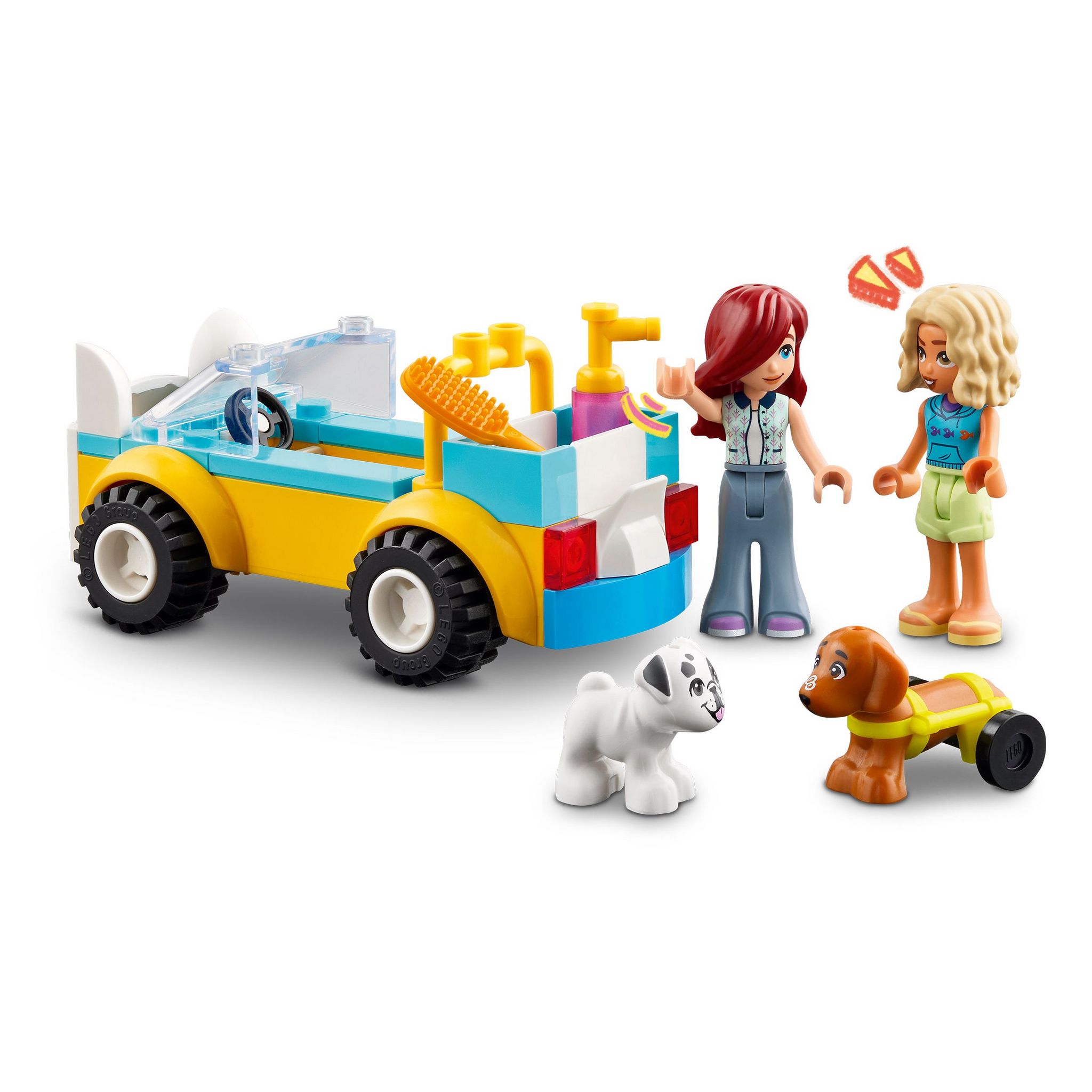 Voir la diapositive 4 : LEGO Friends 42635 - La Voiture de Toilettage Canin - Set avec un Véhicule - Jouet sur le Thème des Animaux et de la Nature - 2 Mini-poupées et 2 Chiens