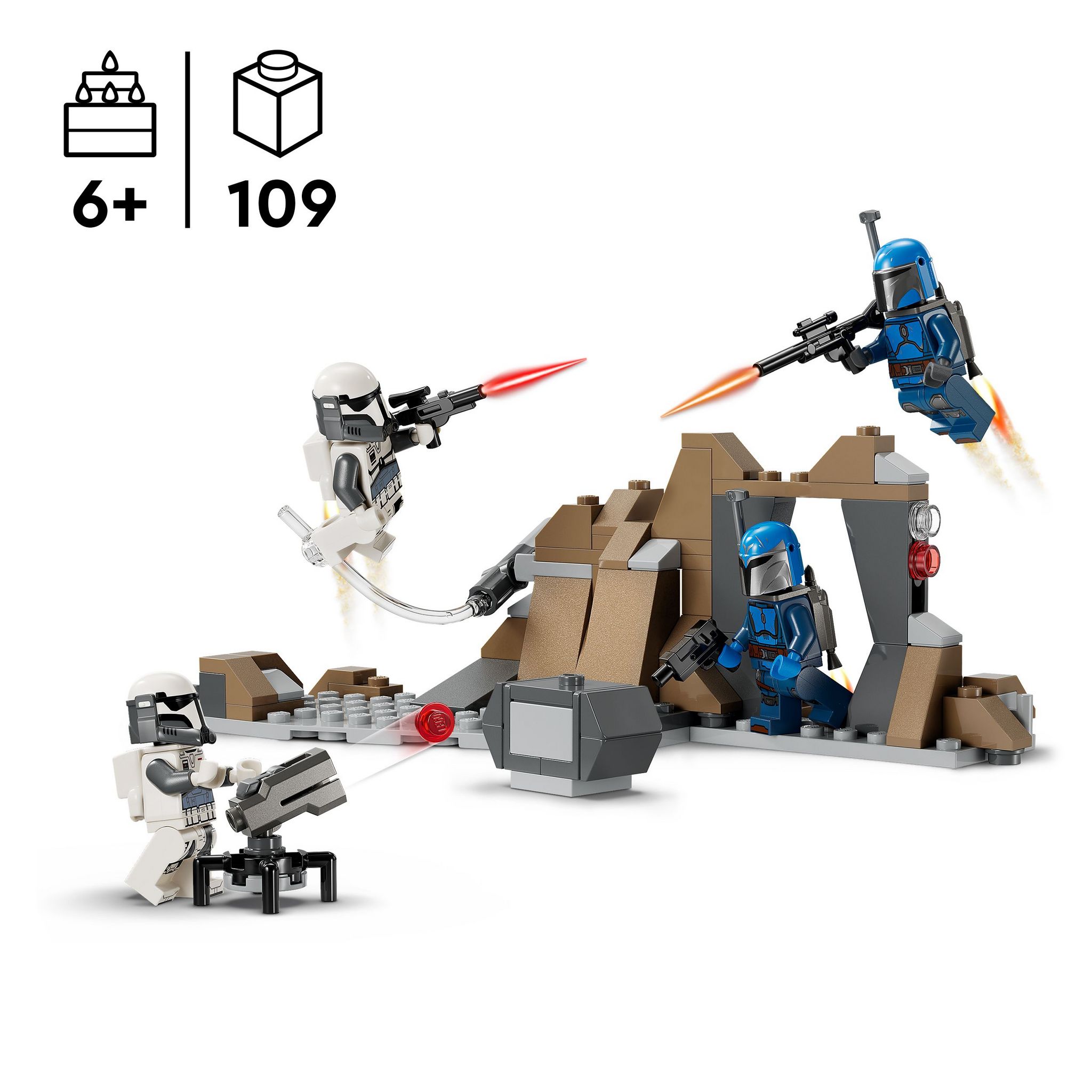 Voir la diapositive 3 : LEGO Star Wars 75373 - Pack de Combat de l'Embuscade sur Mandalore - Jouet de Construction pour Enfants à Collectionner