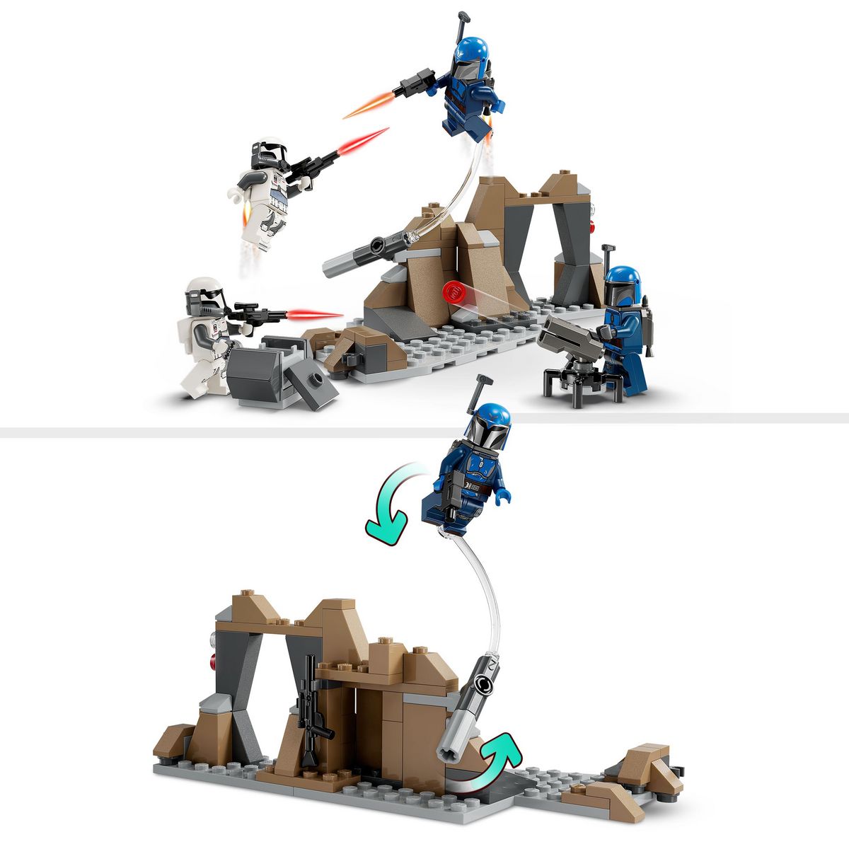 LEGO Star Wars 75373 - Pack de Combat de l'Embuscade sur Mandalore - Jouet de Construction pour Enfants à Collectionner