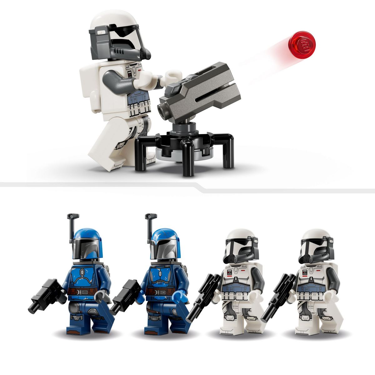 LEGO Star Wars 75373 - Pack de Combat de l'Embuscade sur Mandalore - Jouet de Construction pour Enfants à Collectionner