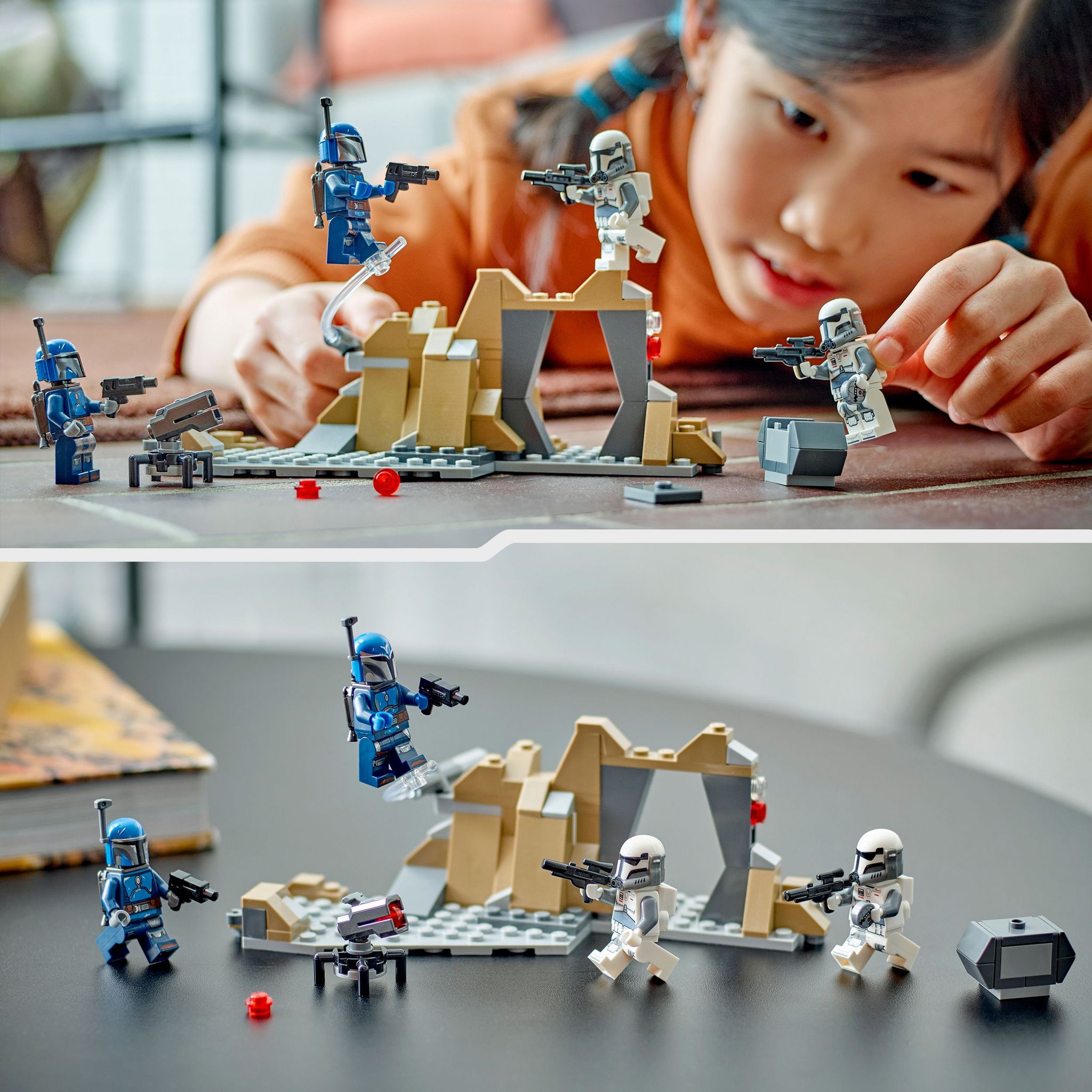 Voir la diapositive 6 : LEGO Star Wars 75373 - Pack de Combat de l'Embuscade sur Mandalore - Jouet de Construction pour Enfants à Collectionner