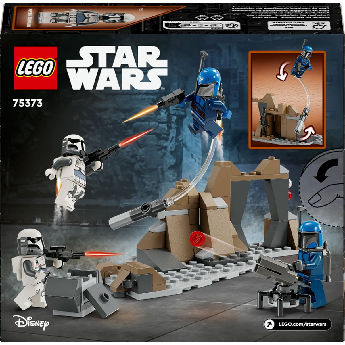 LEGO Star Wars 75373 - Pack de Combat de l'Embuscade sur Mandalore - Jouet de Construction pour Enfants à Collectionner