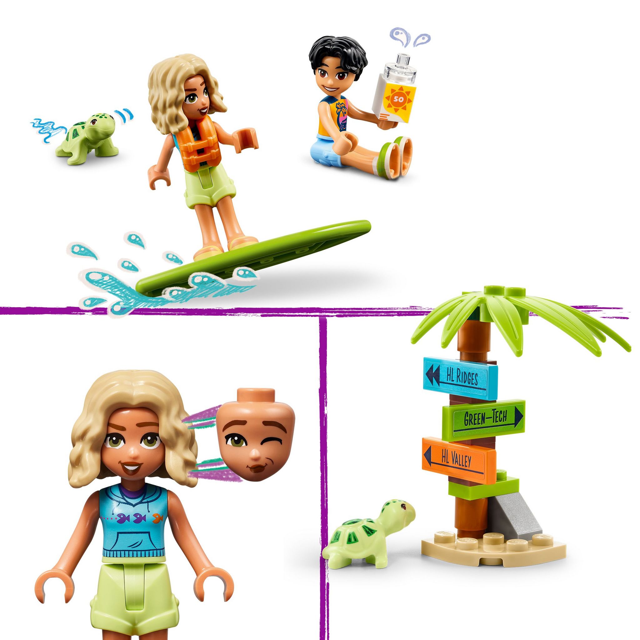Voir la diapositive 5 : LEGO Friends 42625 -  Le Bar à Smoothies de la Plage - Jouet sur le Thème de la Nourriture - Cadeau de Jeu de Rôle