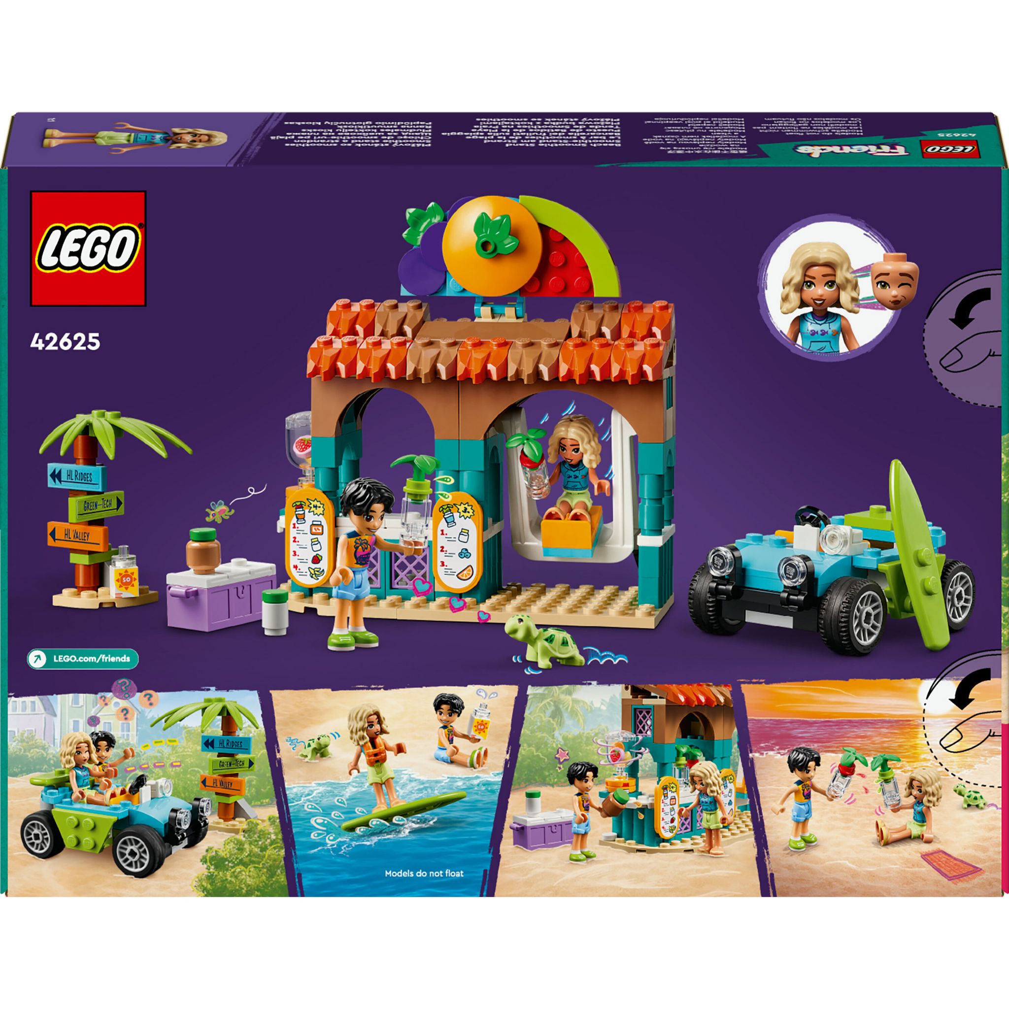 Voir la diapositive 8 : LEGO Friends 42625 -  Le Bar à Smoothies de la Plage - Jouet sur le Thème de la Nourriture - Cadeau de Jeu de Rôle