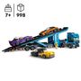 Voir la diapositive 3 : LEGO City 60408 - Le Camion de Transport de Voitures de Sport - Set de 4 Véhicules Pour Enfants dès 7 Ans - Cadeau de Fête ou d'Anniversaire pour Garçons et Filles - 4 Minifigurines pour le Jeu de Rôle