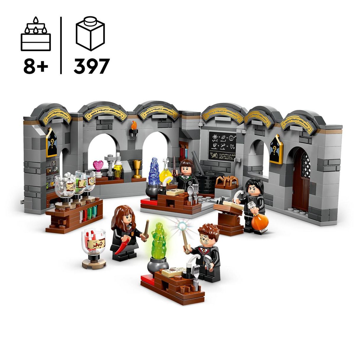LEGO Harry Potter 76431 - Le château de Poudlard : le Cours de Potions - Salle de Classe à Construire - Jouet de Sorcier pour Enfants - Cadeau Magique Pour les Enfants dès 8 Ans
