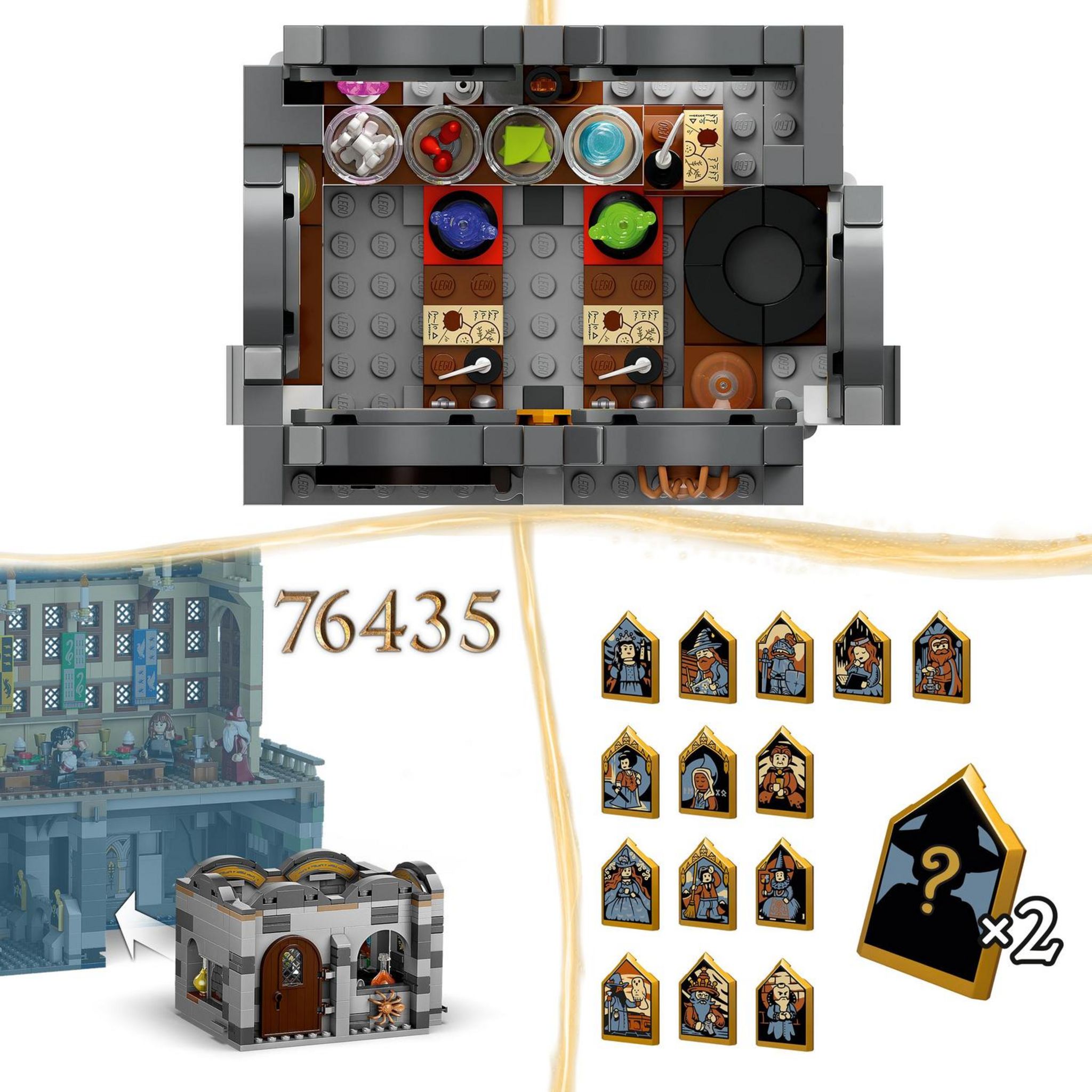 Voir la diapositive 5 : LEGO Harry Potter 76431 - Le château de Poudlard : le Cours de Potions - Salle de Classe à Construire - Jouet de Sorcier pour Enfants - Cadeau Magique Pour les Enfants dès 8 Ans