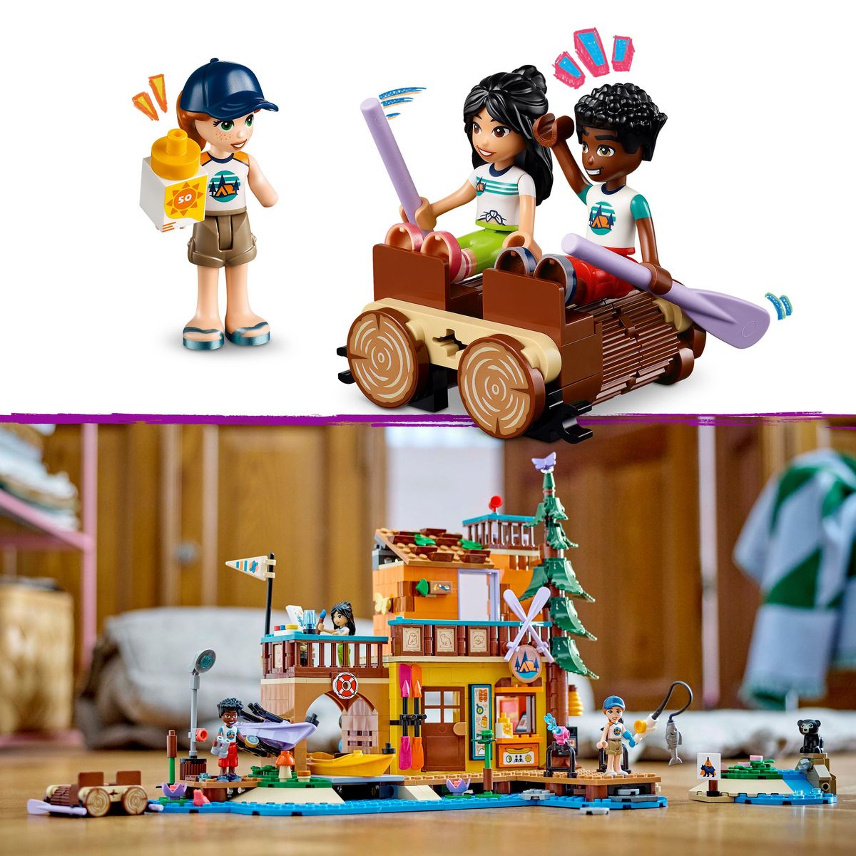 LEGO Friends 42626 - Sports Aquatiques à la Base d'Aventure - Jouet de Construction pour Enfants