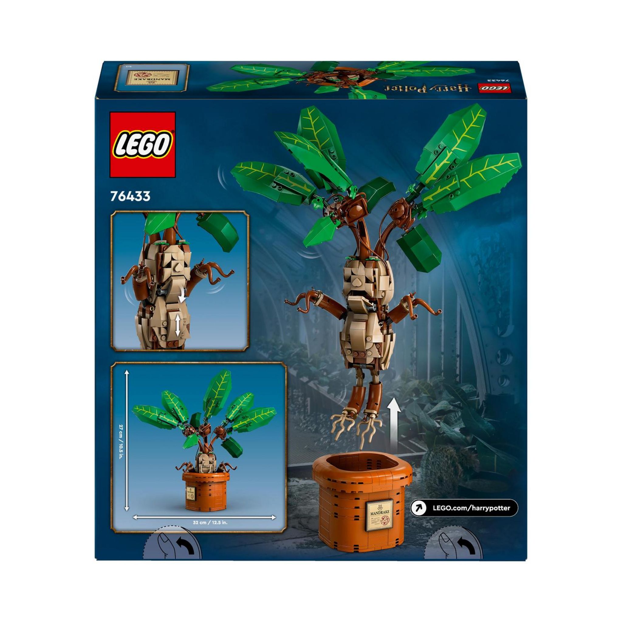 Voir la diapositive 8 : LEGO Harry Potter 76433 -  Mandragore - Plante et pot - Créature magique