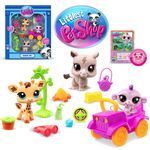 BANDAI Pack de 3 figurines Littlest Pet Shop Safari