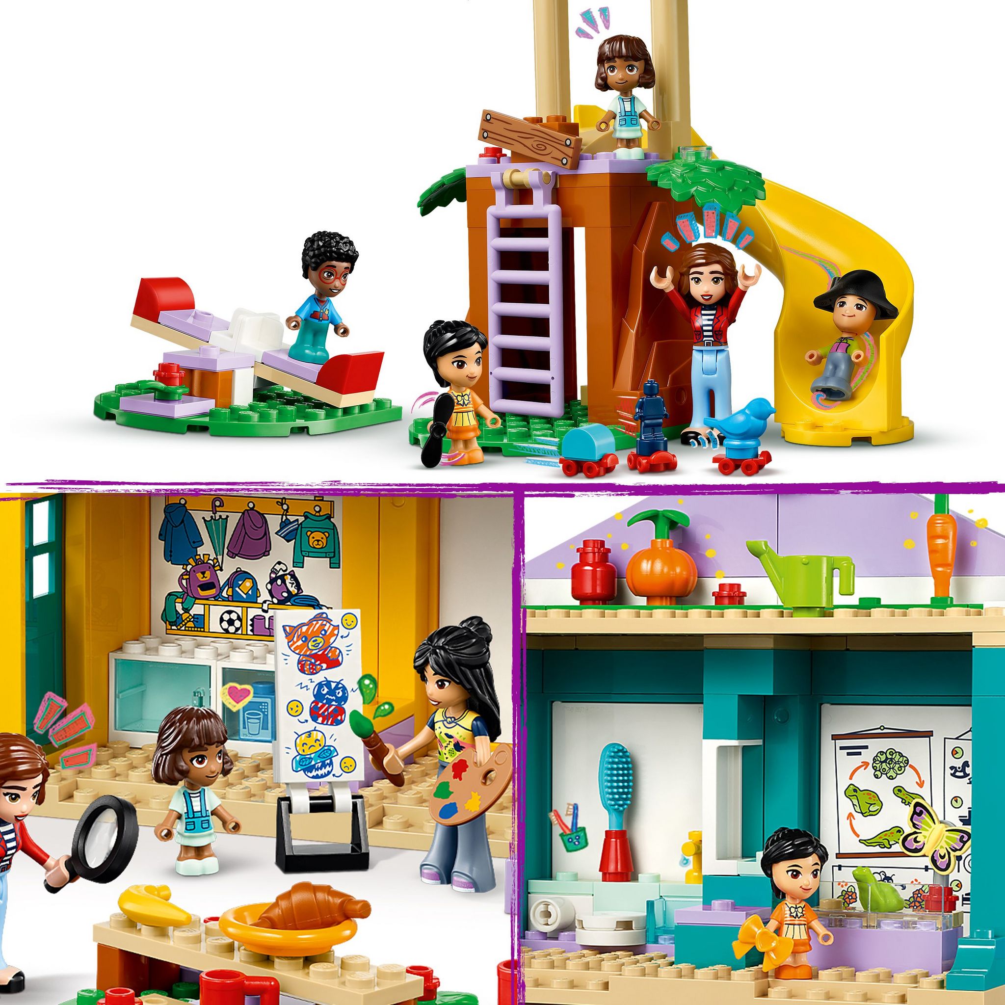 Voir la diapositive 4 : LEGO Friends 42363 - La Maternelle de Heartlake City - Set de Jeu Interactif Avec une Salle de Classe - Jeu Créatif Pour les Filles et les Garçons dès 4 Ans - 2 Mini-poupées et 4 Micro-poupées