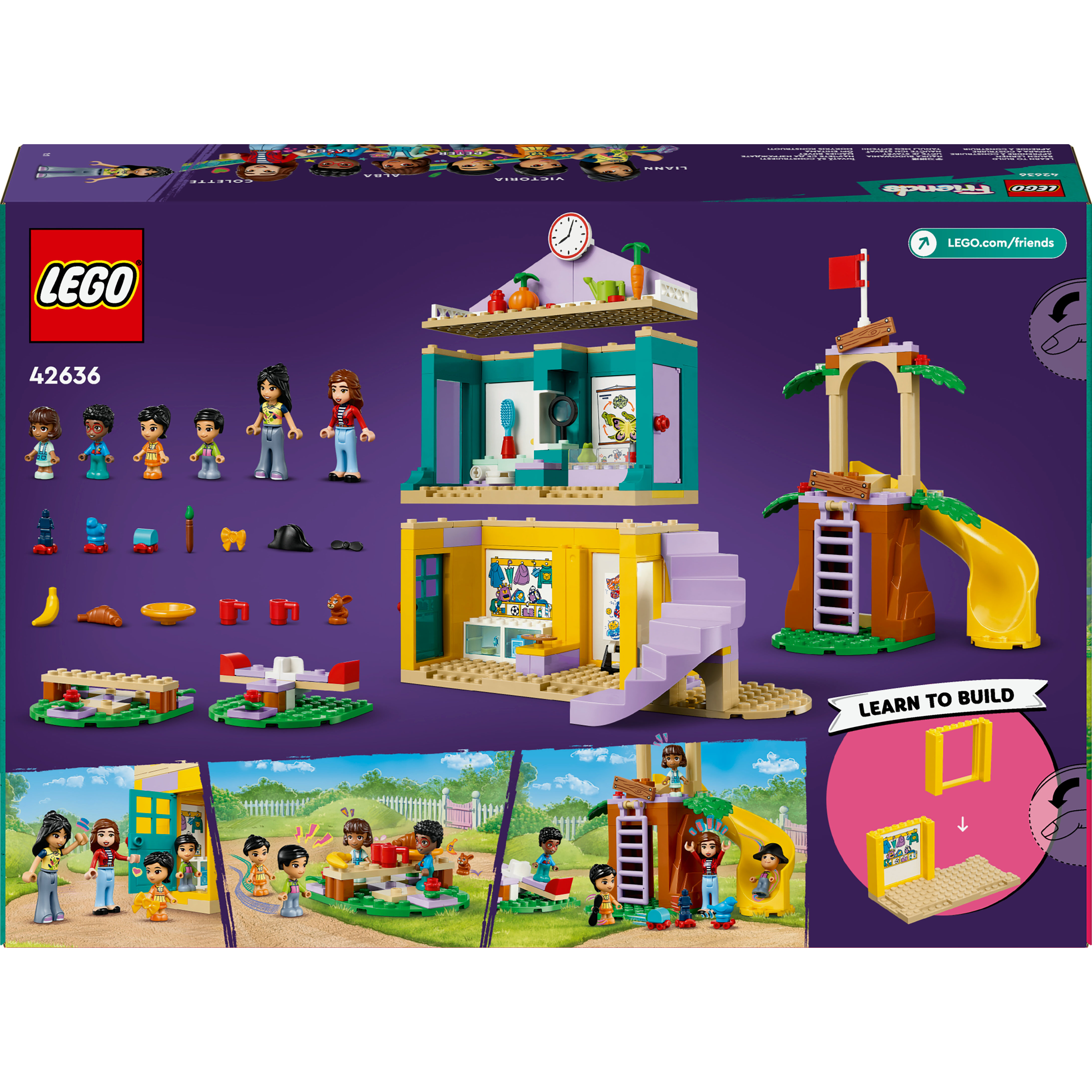 Voir la diapositive 8 : LEGO Friends 42363 - La Maternelle de Heartlake City - Set de Jeu Interactif Avec une Salle de Classe - Jeu Créatif Pour les Filles et les Garçons dès 4 Ans - 2 Mini-poupées et 4 Micro-poupées