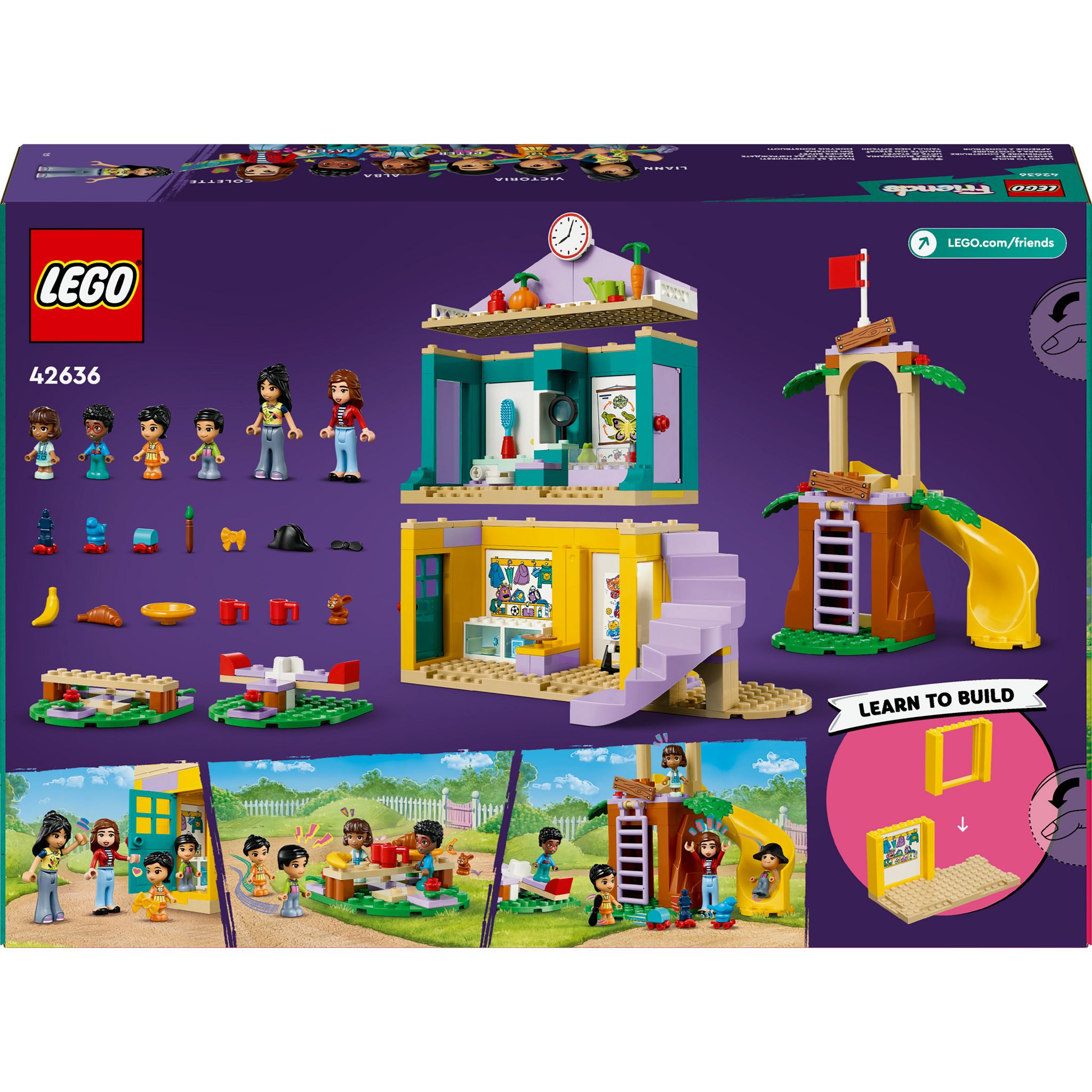 Voir la diapositive 8 : LEGO Friends 42363 - La Maternelle de Heartlake City - Set de Jeu Interactif Avec une Salle de Classe - Jeu Créatif Pour les Filles et les Garçons dès 4 Ans - 2 Mini-poupées et 4 Micro-poupées