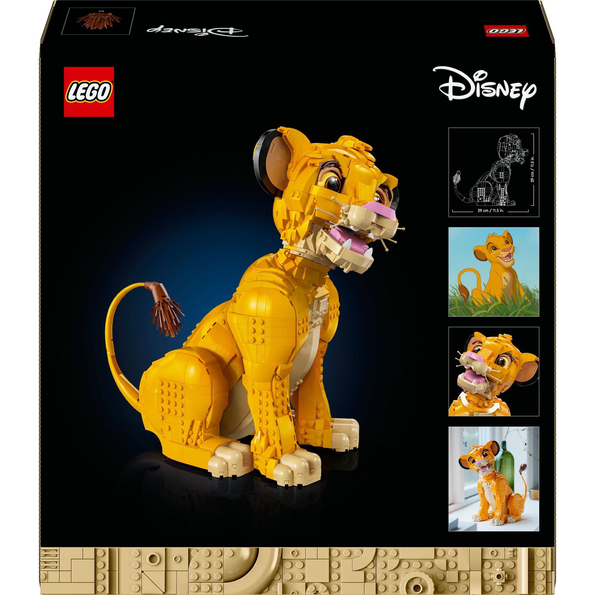 Voir la diapositive 7 : LEGO Disney 43247 - Simba, le Jeune Roi Lion, Set de Construction pour Adultes, Figurine d'Animal Collector, Activité Relaxante et Créative