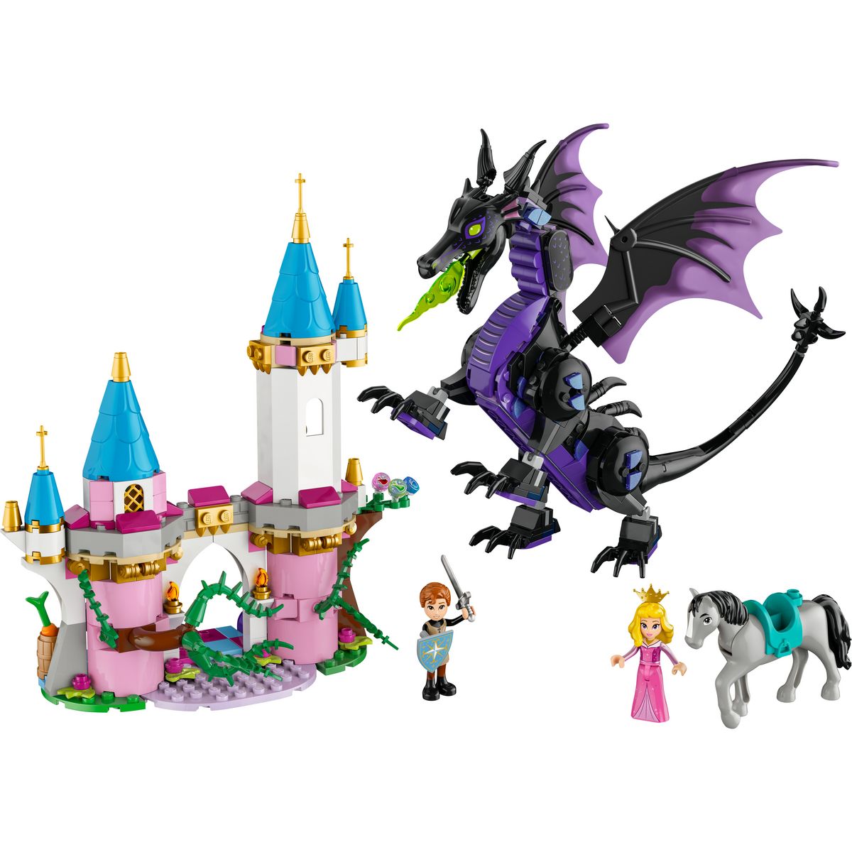 LEGO Disney 43240 - Maléfique en Dragon, Jouet de Construction Pour les Enfants et les Fans de La Belle au Bois Dormant