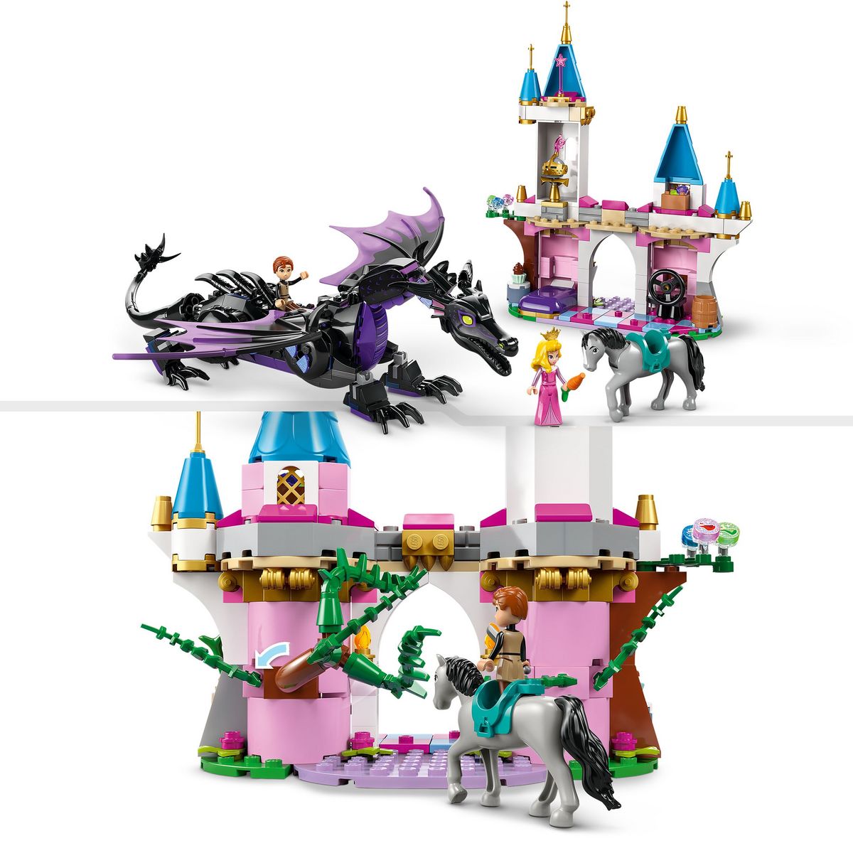 LEGO Disney 43240 - Maléfique en Dragon, Jouet de Construction Pour les Enfants et les Fans de La Belle au Bois Dormant
