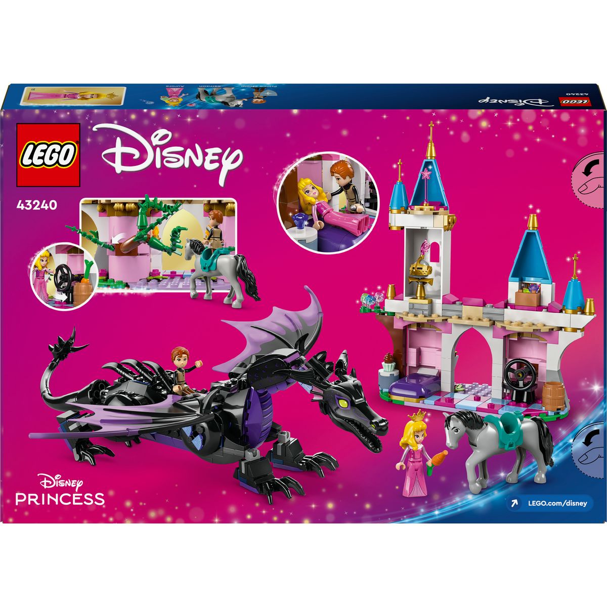 LEGO Disney 43240 - Maléfique en Dragon, Jouet de Construction Pour les Enfants et les Fans de La Belle au Bois Dormant