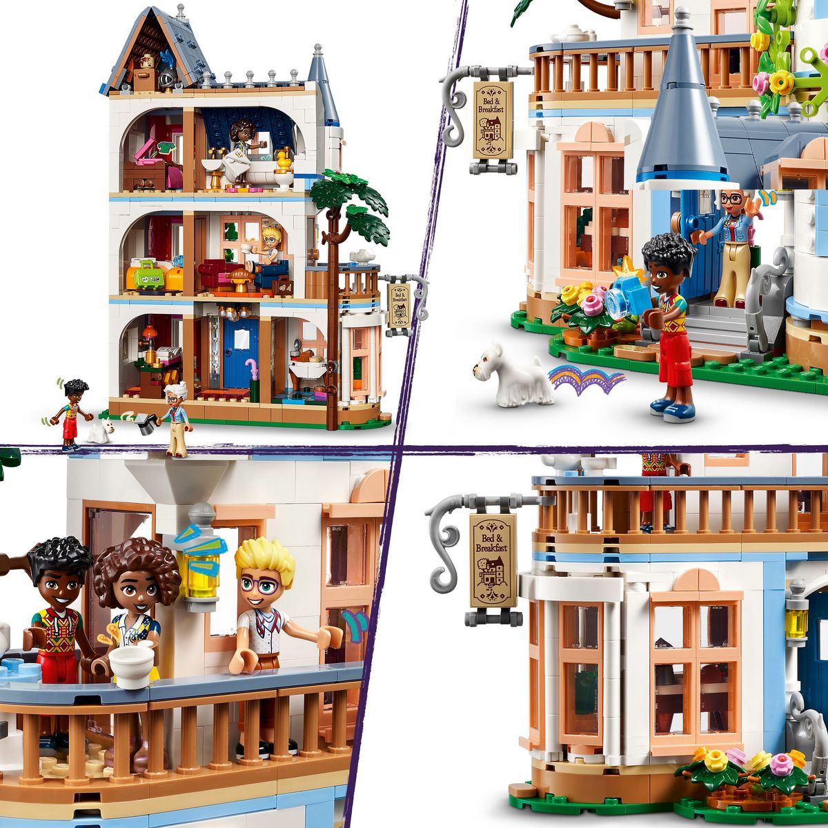 LEGO Friends 42638 -  La Chambre d'Hôte Dans un Château - Set Pour Enfants dès 12 Ans - Avec 4 Mini-poupées, un Chien et des Accessoires