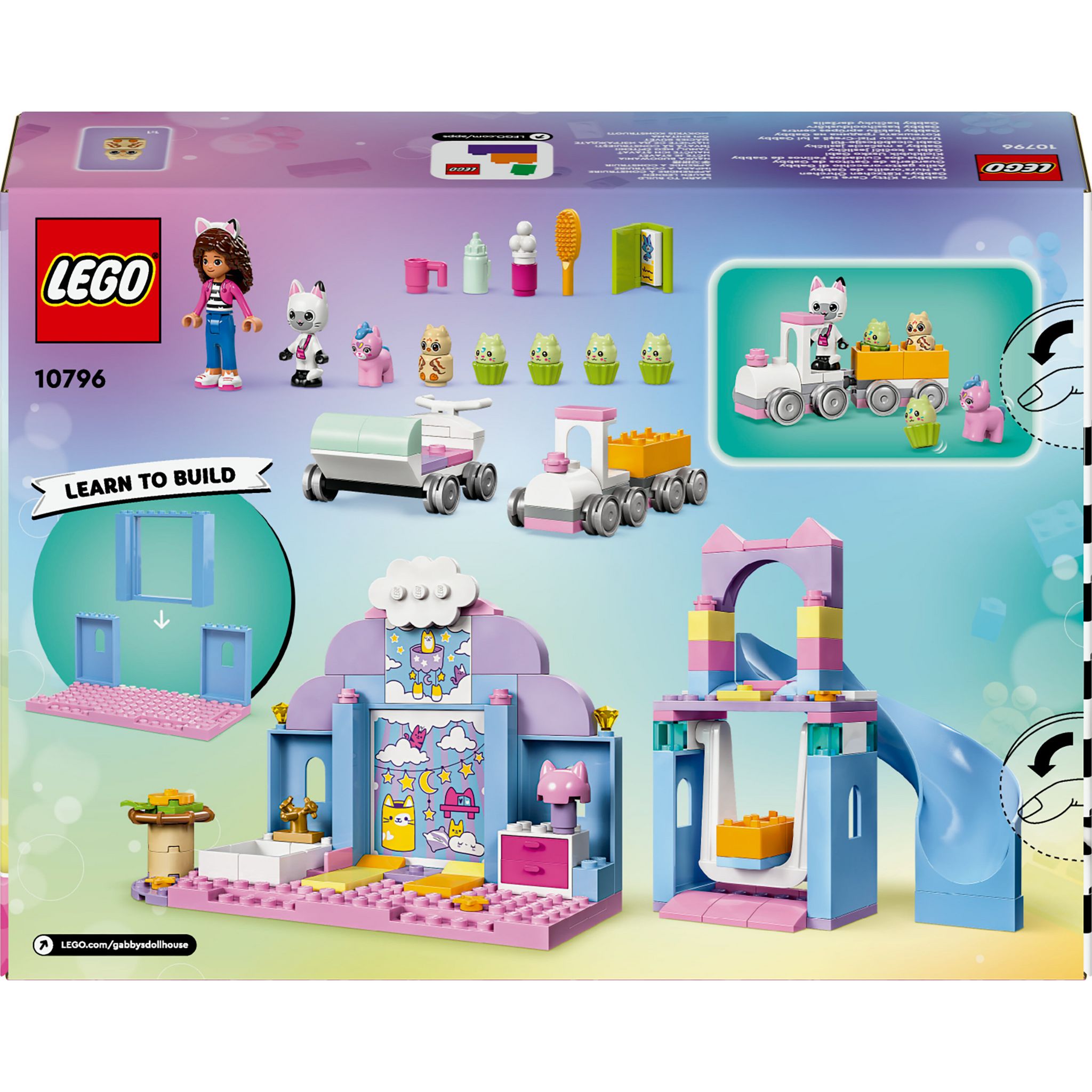 Voir la diapositive 8 : LEGO Gabby et la Maison Magique 10796 - La Nurs'oreille de Gabby - Set pour Enfants sur le Thème des Animaux - Jouet avec un Toboggan et des Figurines