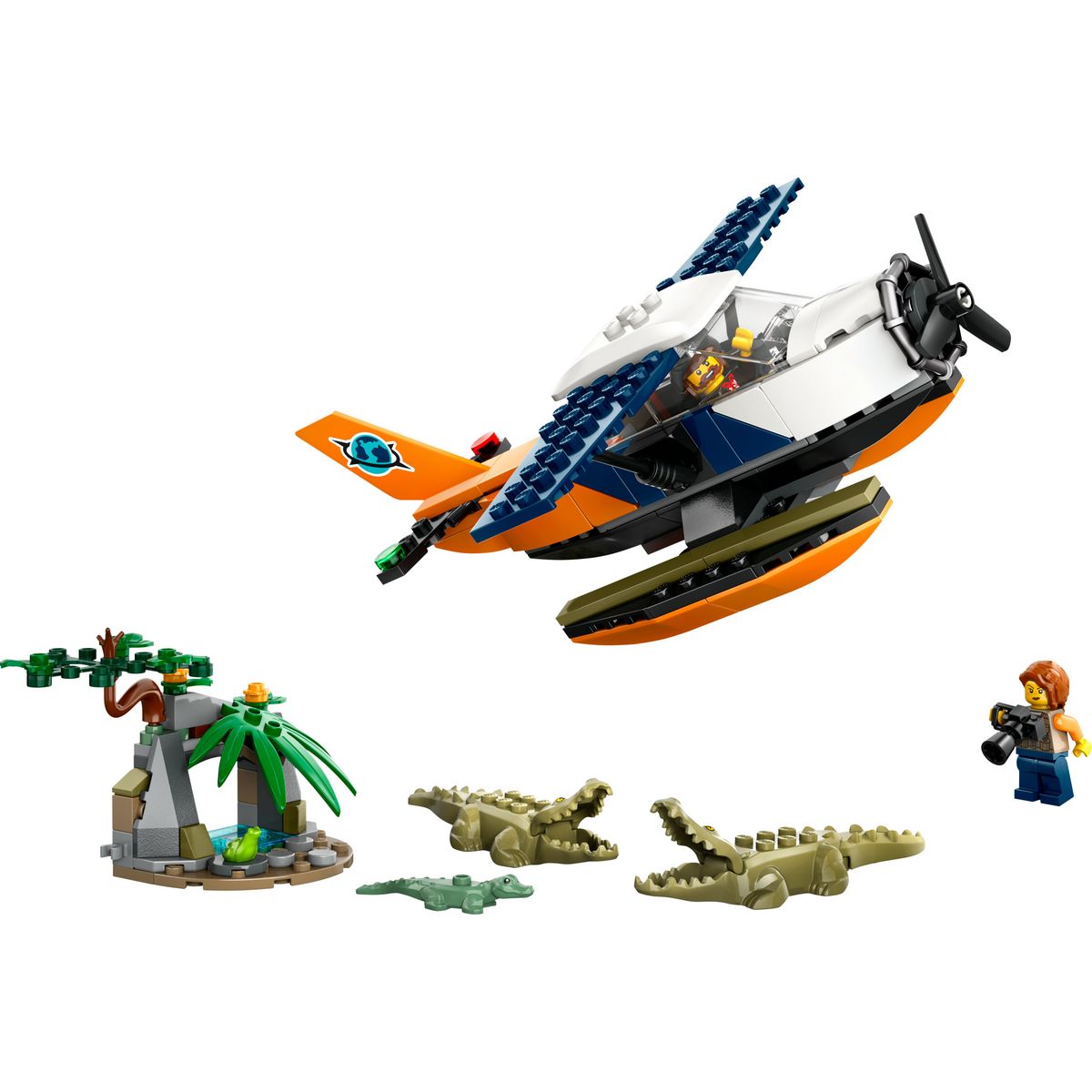 LEGO City 60425 - L'Hydravion de l'Explorateur de la Jungle - Jouet Pour Garçons et Filles à Partir de 6 Ans - Cadeau Amusant