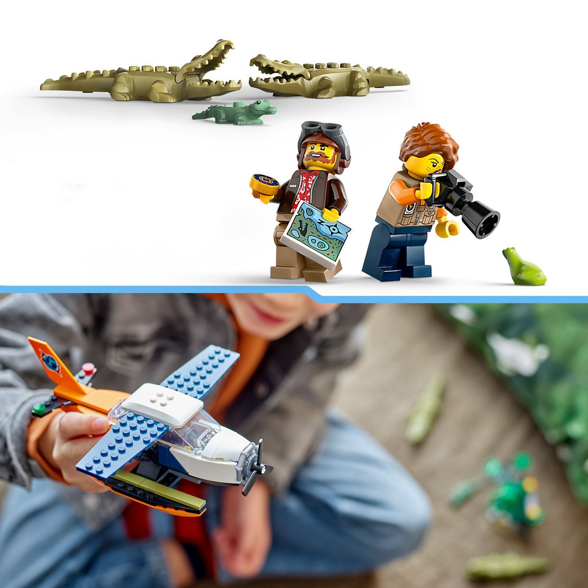 LEGO City 60425 - L'Hydravion de l'Explorateur de la Jungle - Jouet Pour Garçons et Filles à Partir de 6 Ans - Cadeau Amusant