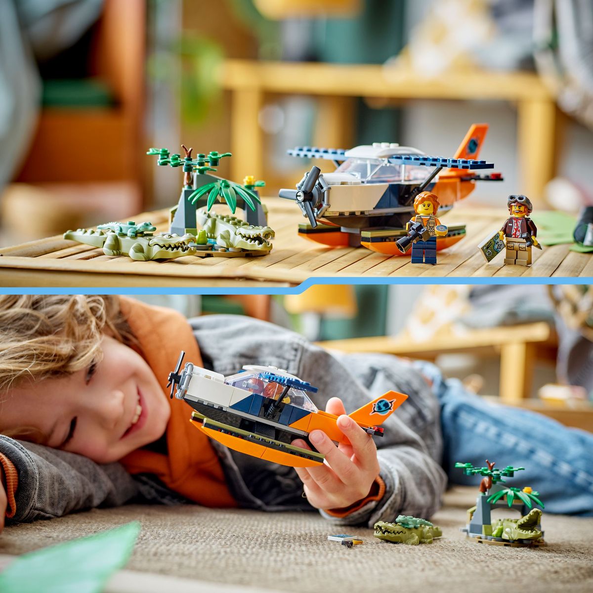 LEGO City 60425 - L'Hydravion de l'Explorateur de la Jungle - Jouet Pour Garçons et Filles à Partir de 6 Ans - Cadeau Amusant