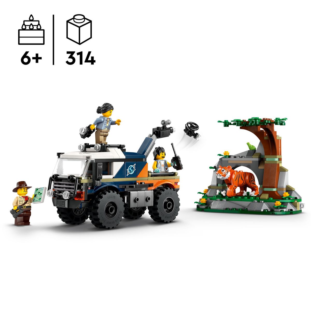 LEGO Coty 60426 - Le Camion Tout-terrain de l'Explorateur de la Jungle - Jouet pour Enfants Garçons et Filles dès 6 Ans - Cadeau Amusant - Véhicule Aventure - 3 Minifigurines d'Aventuriers