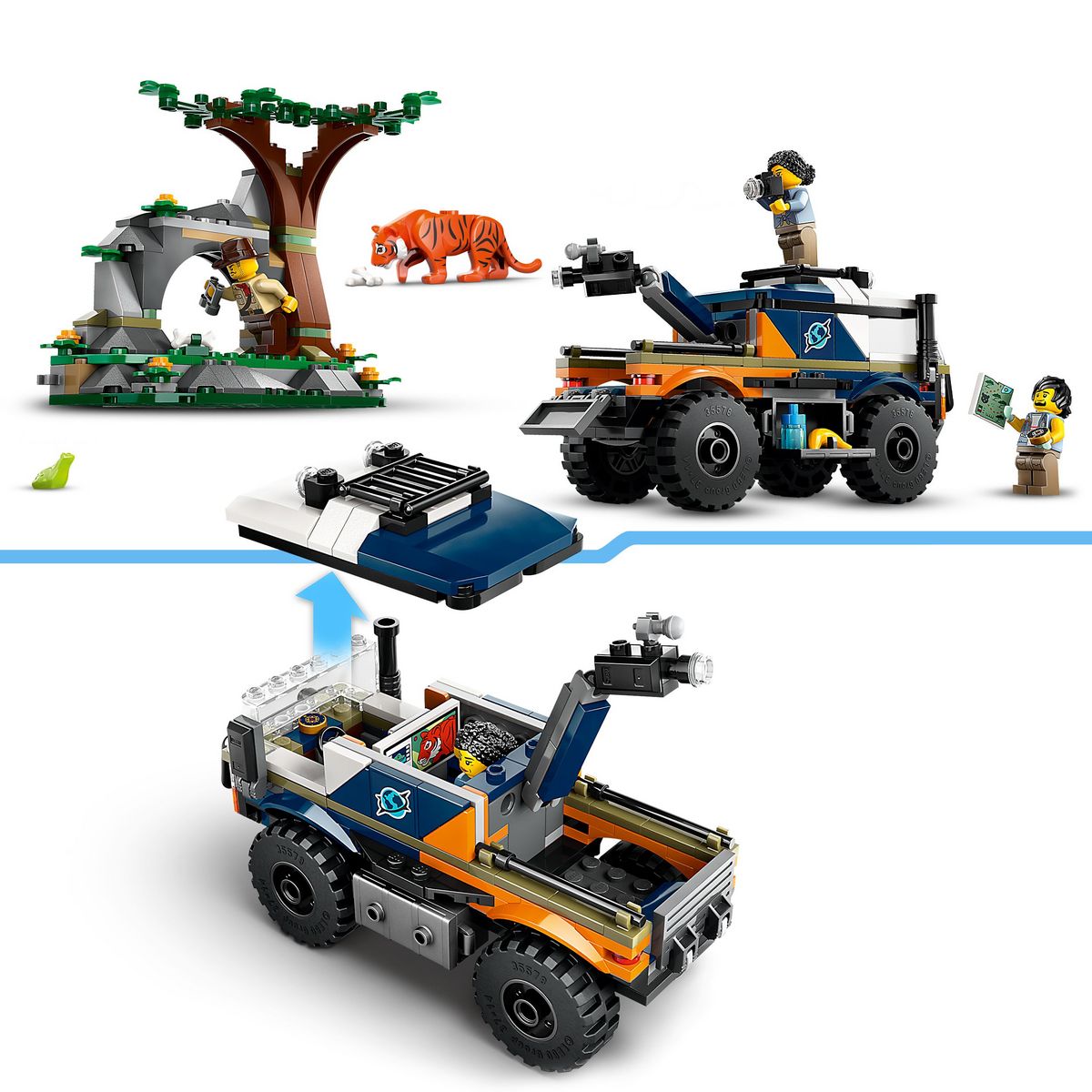 LEGO Coty 60426 - Le Camion Tout-terrain de l'Explorateur de la Jungle - Jouet pour Enfants Garçons et Filles dès 6 Ans - Cadeau Amusant - Véhicule Aventure - 3 Minifigurines d'Aventuriers