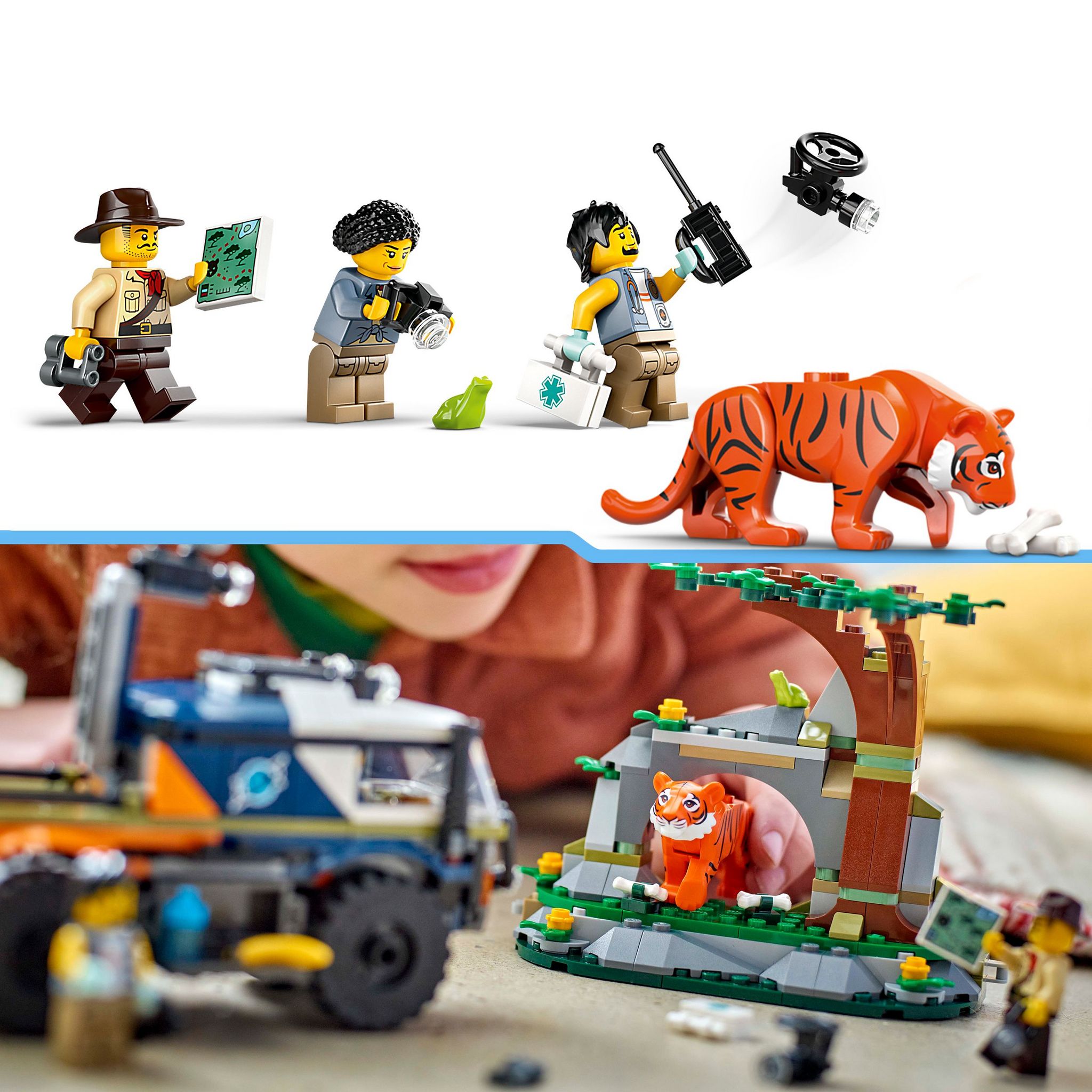 Voir la diapositive 5 : LEGO Coty 60426 - Le Camion Tout-terrain de l'Explorateur de la Jungle - Jouet pour Enfants Garçons et Filles dès 6 Ans - Cadeau Amusant - Véhicule Aventure - 3 Minifigurines d'Aventuriers
