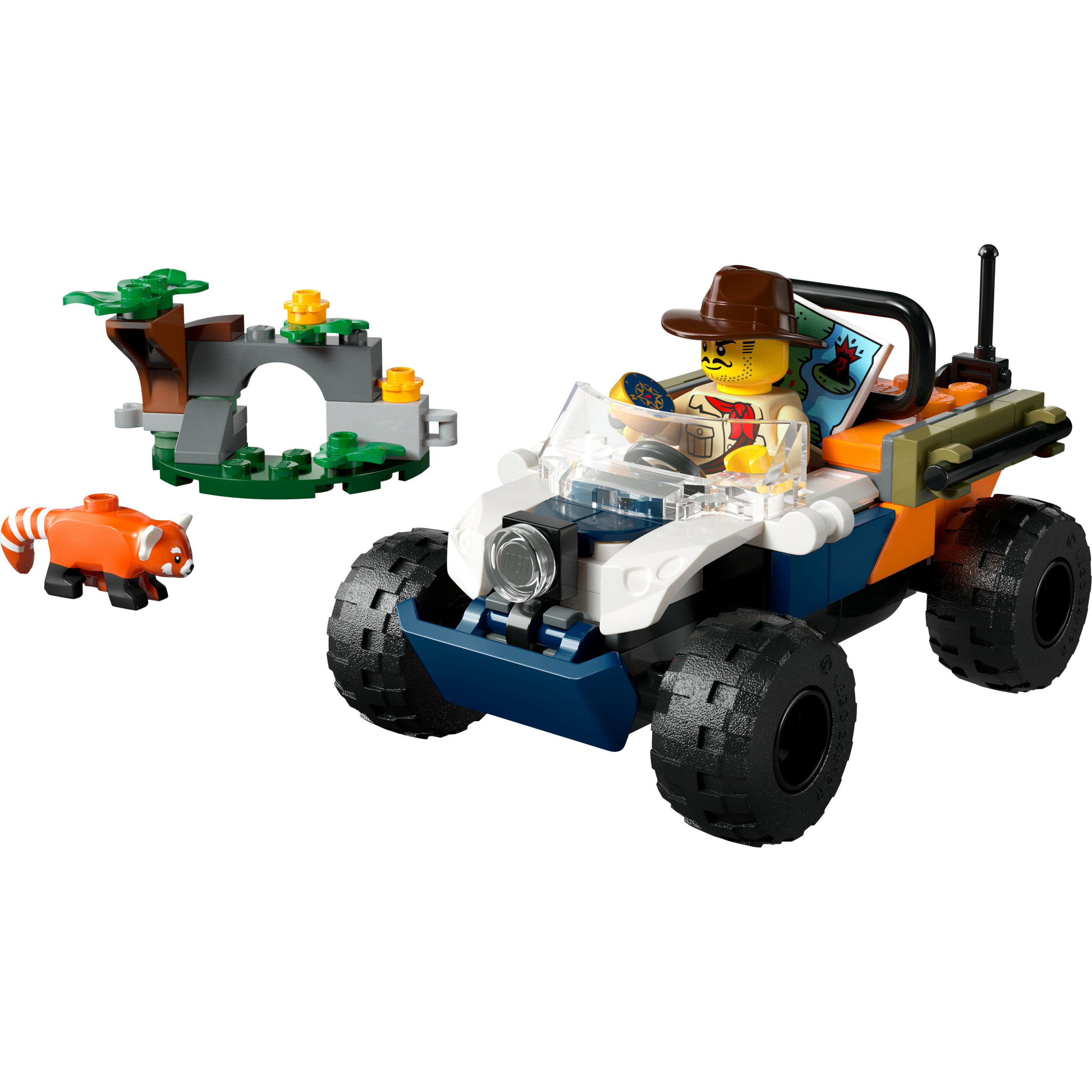 Voir la diapositive 2 : LEGO City 60424 - Le Tout-terrain de l'Explorateur de la Jungle et le Panda Roux - Véhicule pour Enfants dès 6 Ans - Cadeau Garçons et Filles - Jeep Tout-terrain - Minifigurine d'Aventurier et Animal