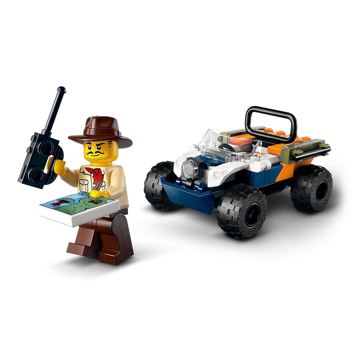 LEGO City 60424 - Le Tout-terrain de l'Explorateur de la Jungle et le Panda Roux - Véhicule pour Enfants dès 6 Ans - Cadeau Garçons et Filles - Jeep Tout-terrain - Minifigurine d'Aventurier et Animal