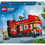 LEGO City 60407 - Le Bus Rouge à Deux Étages, Car Jouet, Véhicule Pour Enfants Garçons et Filles dès 7 Ans, Cadeau de Fêtes ou d'Anniversaire, 5 Personnages Dont un Bébé et une Poussette